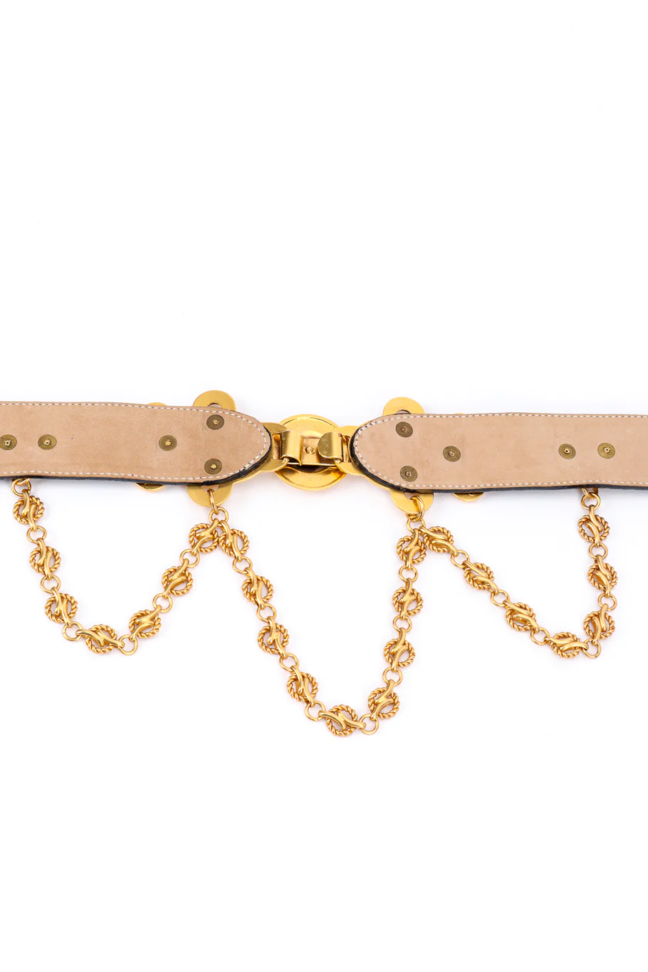 Scroll Buckle Chain Drape Belt - Image 6