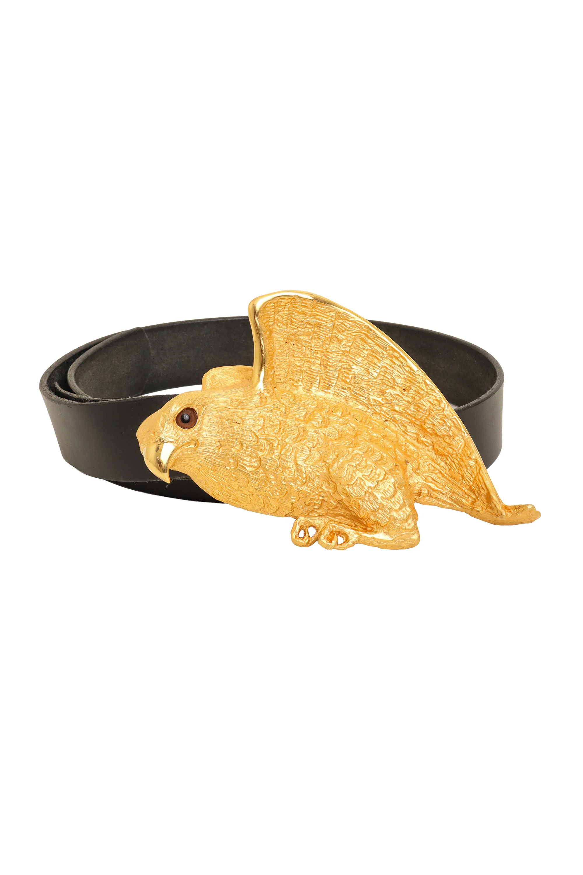 Sculpted Falcon Buckle Belt
