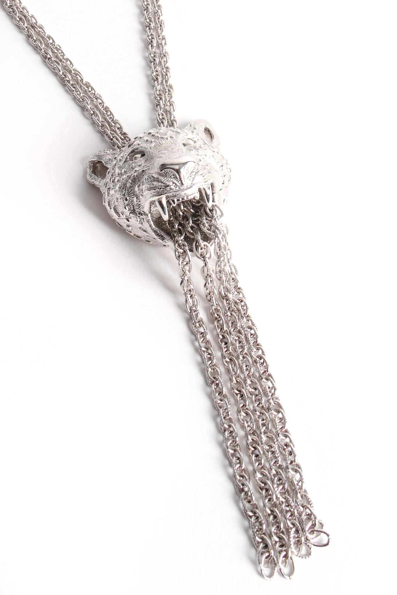 Sculpted Panther Tassel Pendant