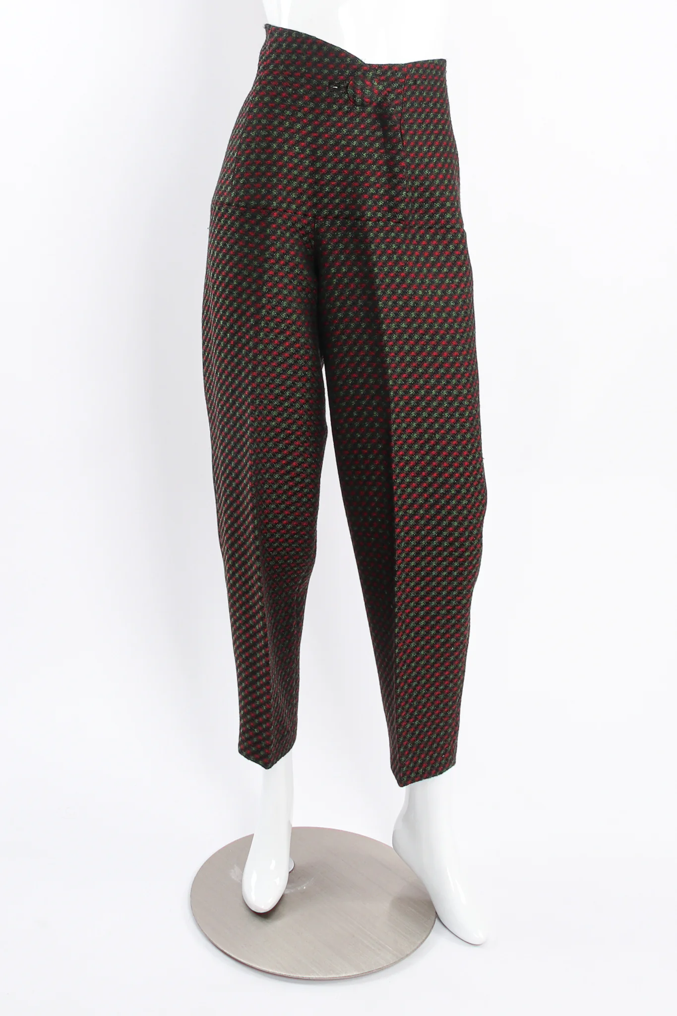 Sculptural Draped Tweed Jacket & Pant Suit - Image 10