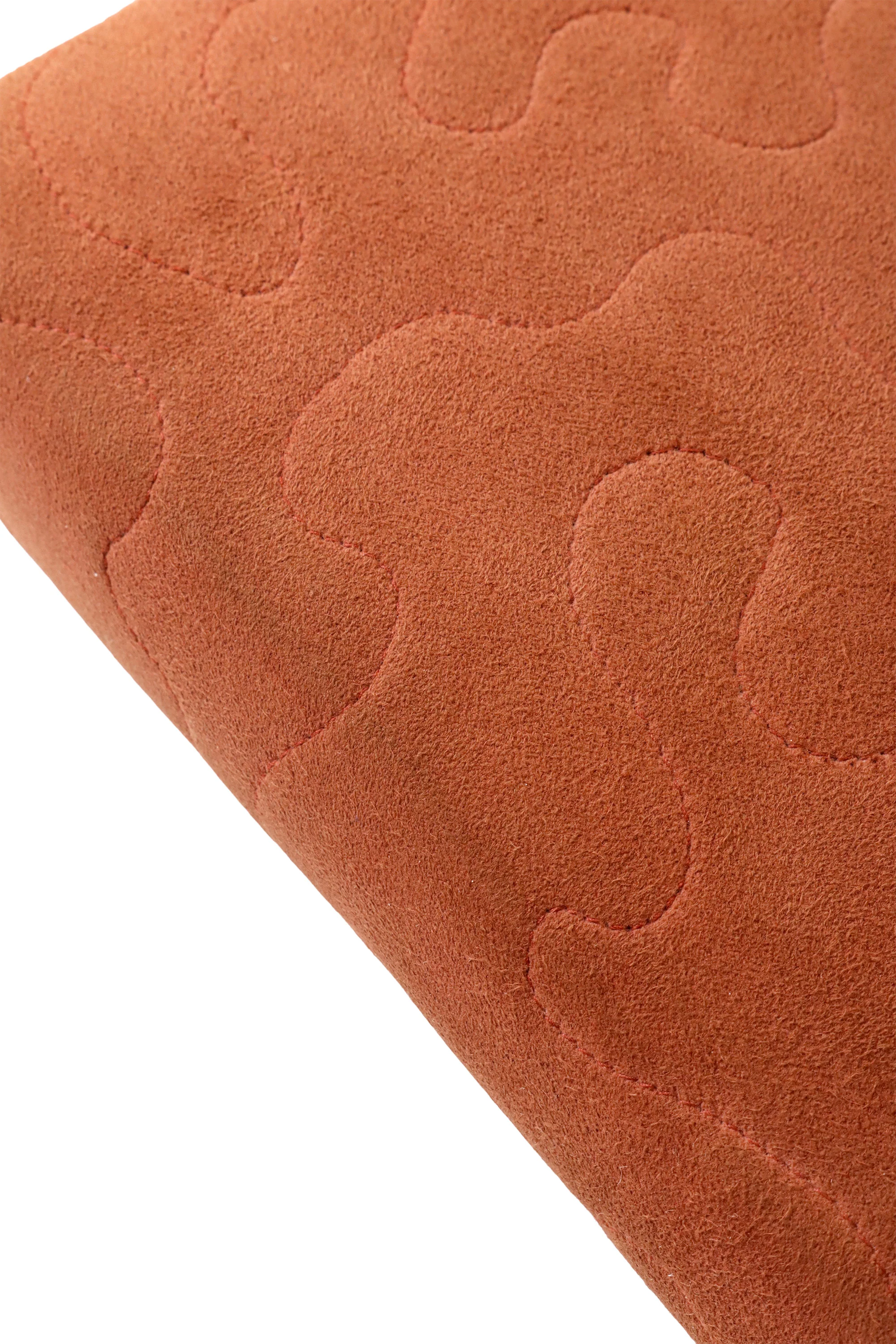 Sculptural Frame Quilted Suede Clutch - Image 10