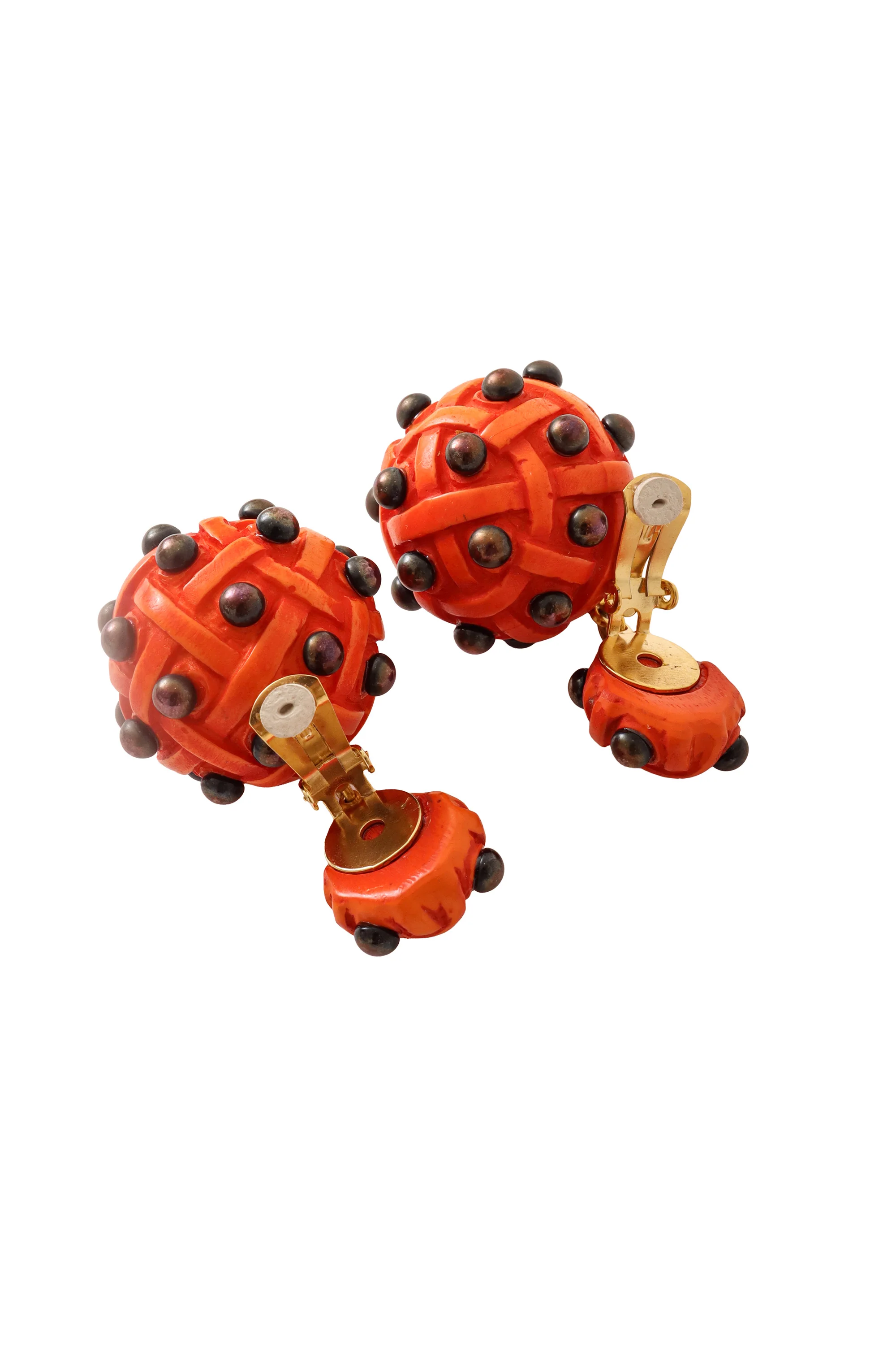 Sculptural Orb Drop Earrings - Image 4