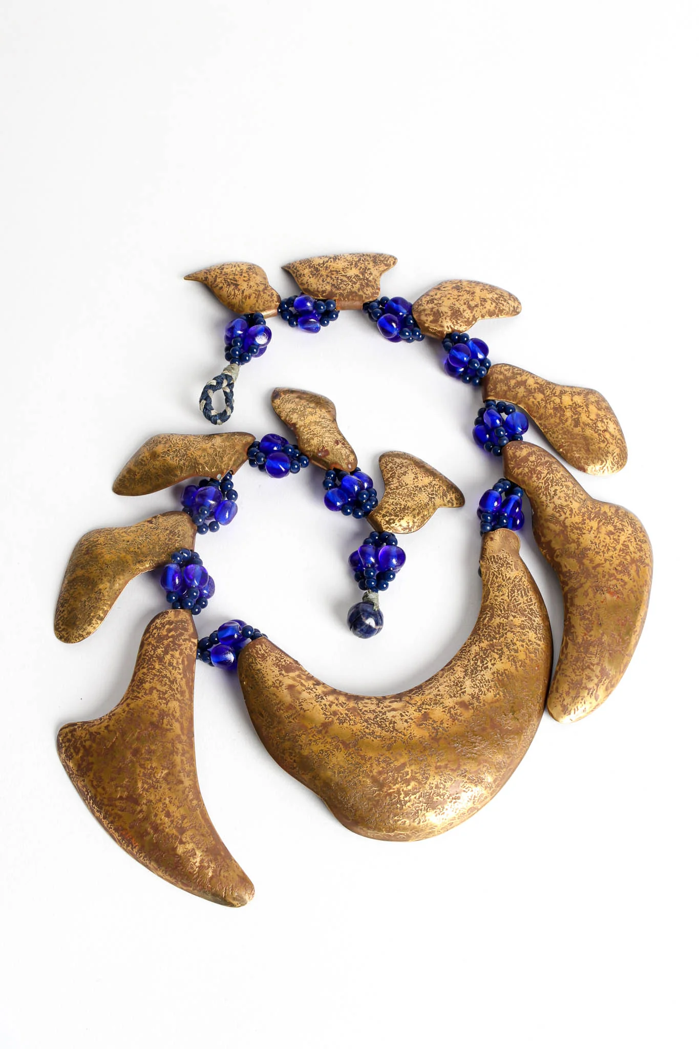 Sculptural Organic Plate Bead Necklace