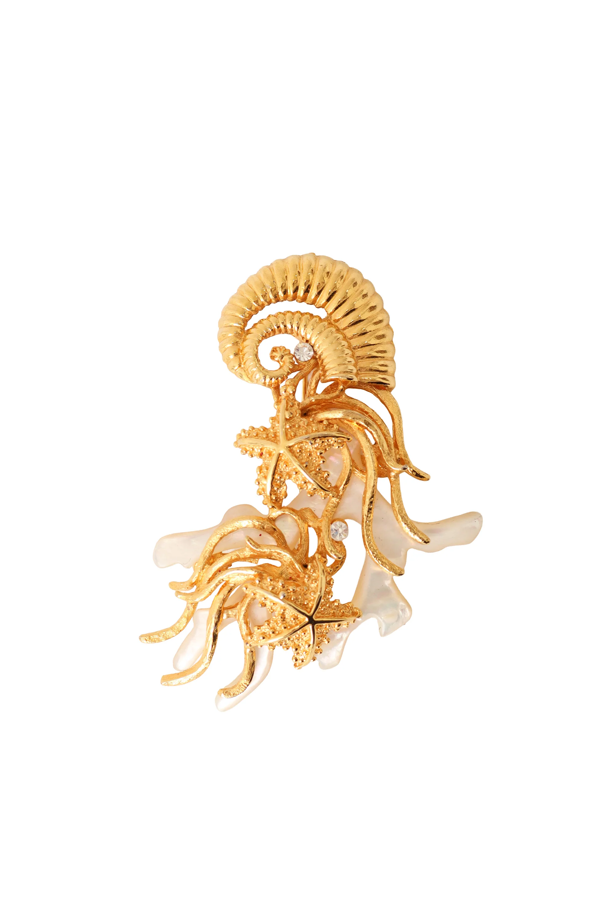 Sculptural Sea Life Cluster Brooch