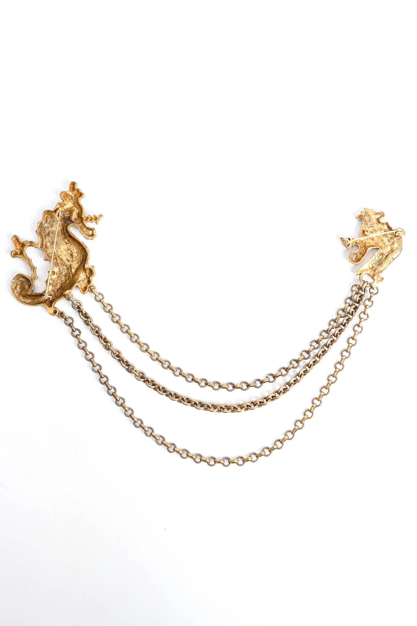 Sea Dragon Double Collar Pin - Image 3