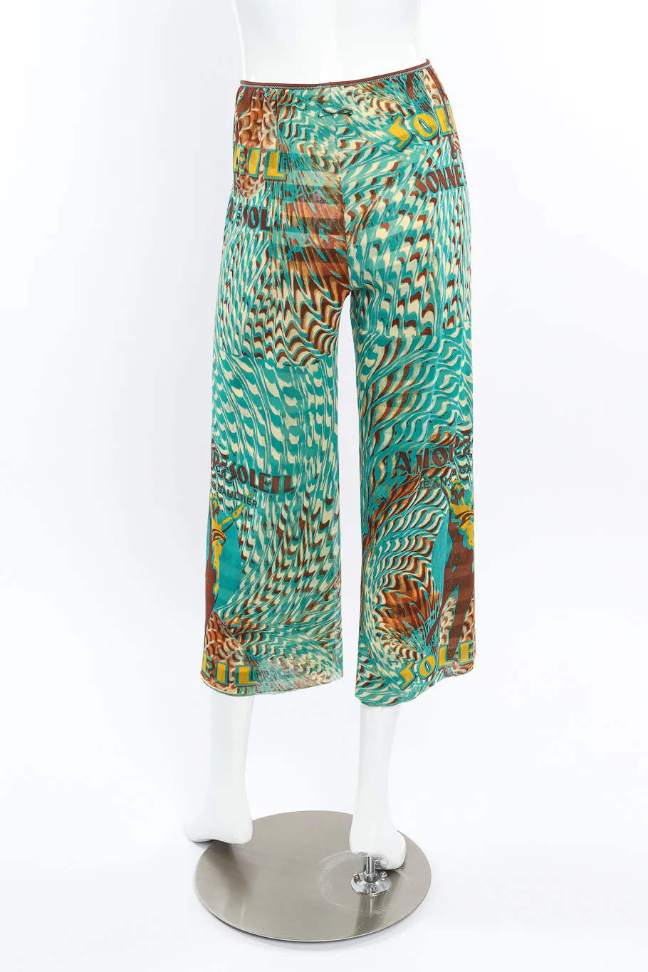 Sea Scape Print Mesh Pants - Image 3