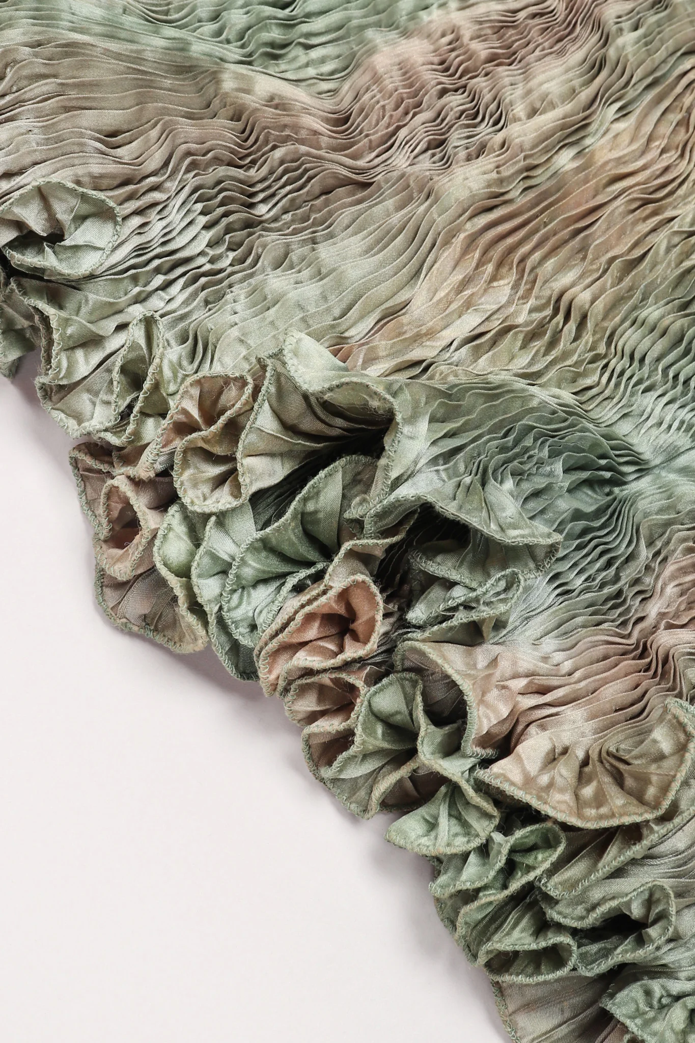 Seagrass Pleated Silk Dress - Image 15
