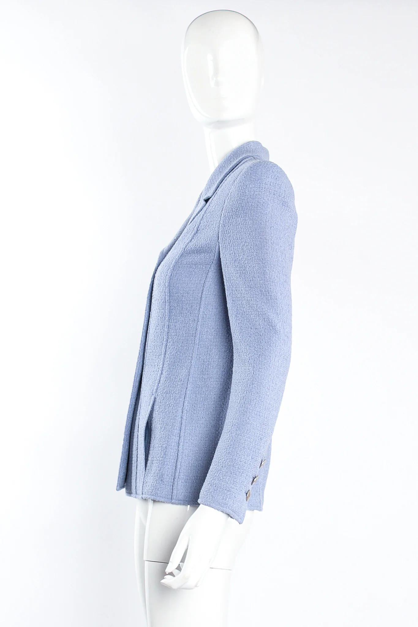 1998 S/S Seamed Tweed Jacket & Skirt Set - Image 6