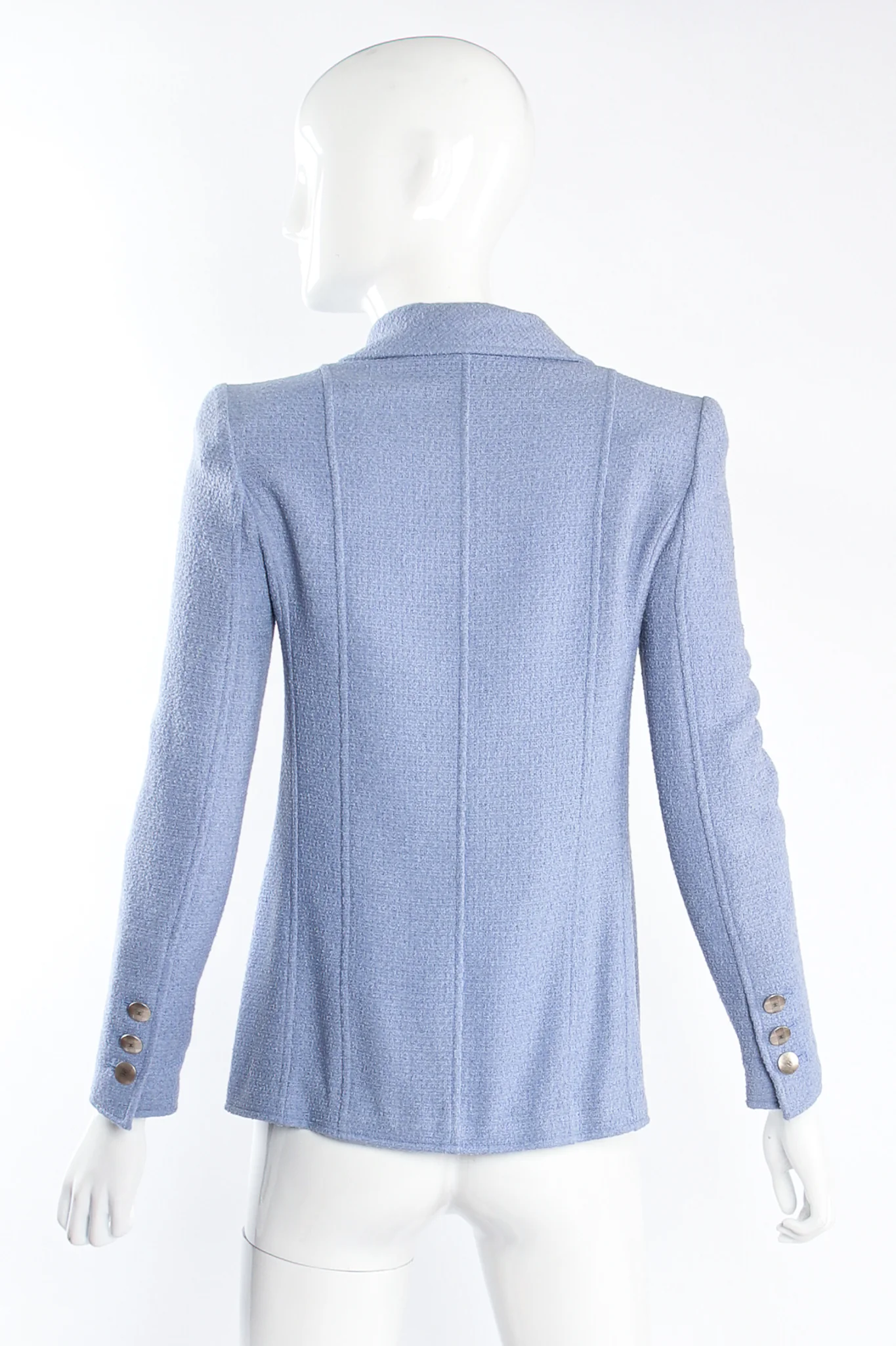 1998 S/S Seamed Tweed Jacket & Skirt Set - Image 7