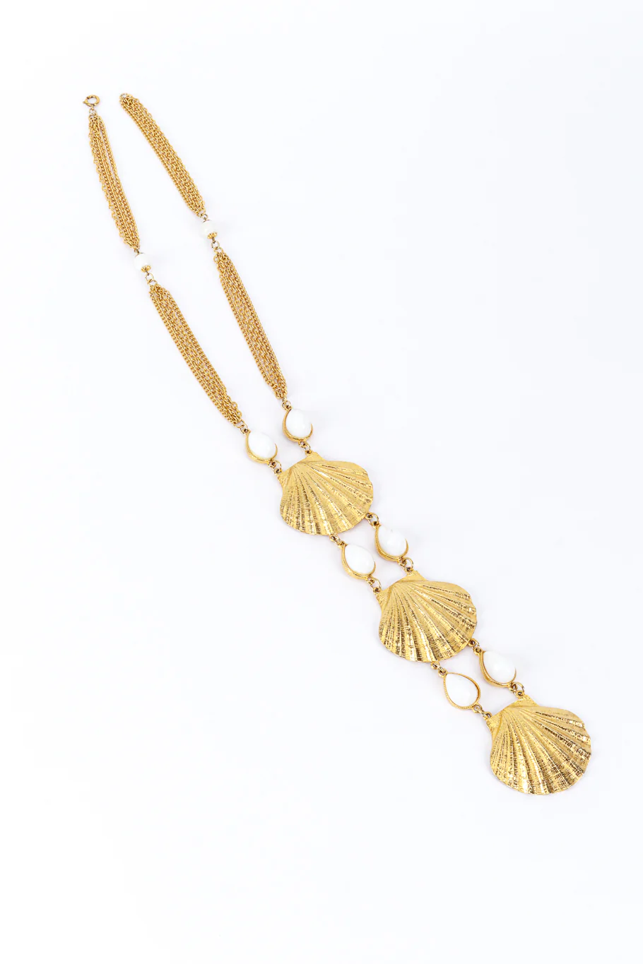 Seashell & Pearl Ladder Necklace - Image 3