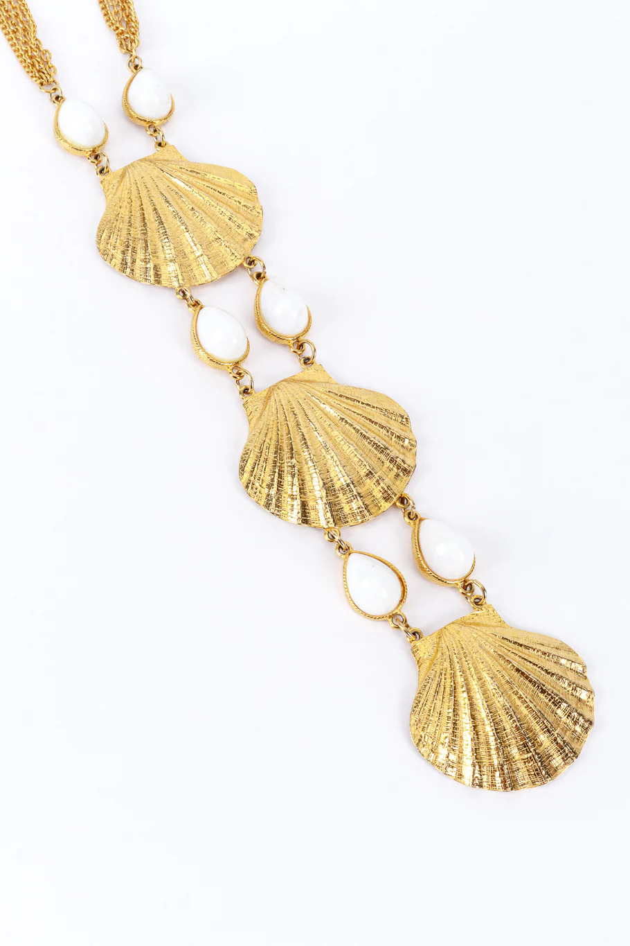 Seashell & Pearl Ladder Necklace - Image 5