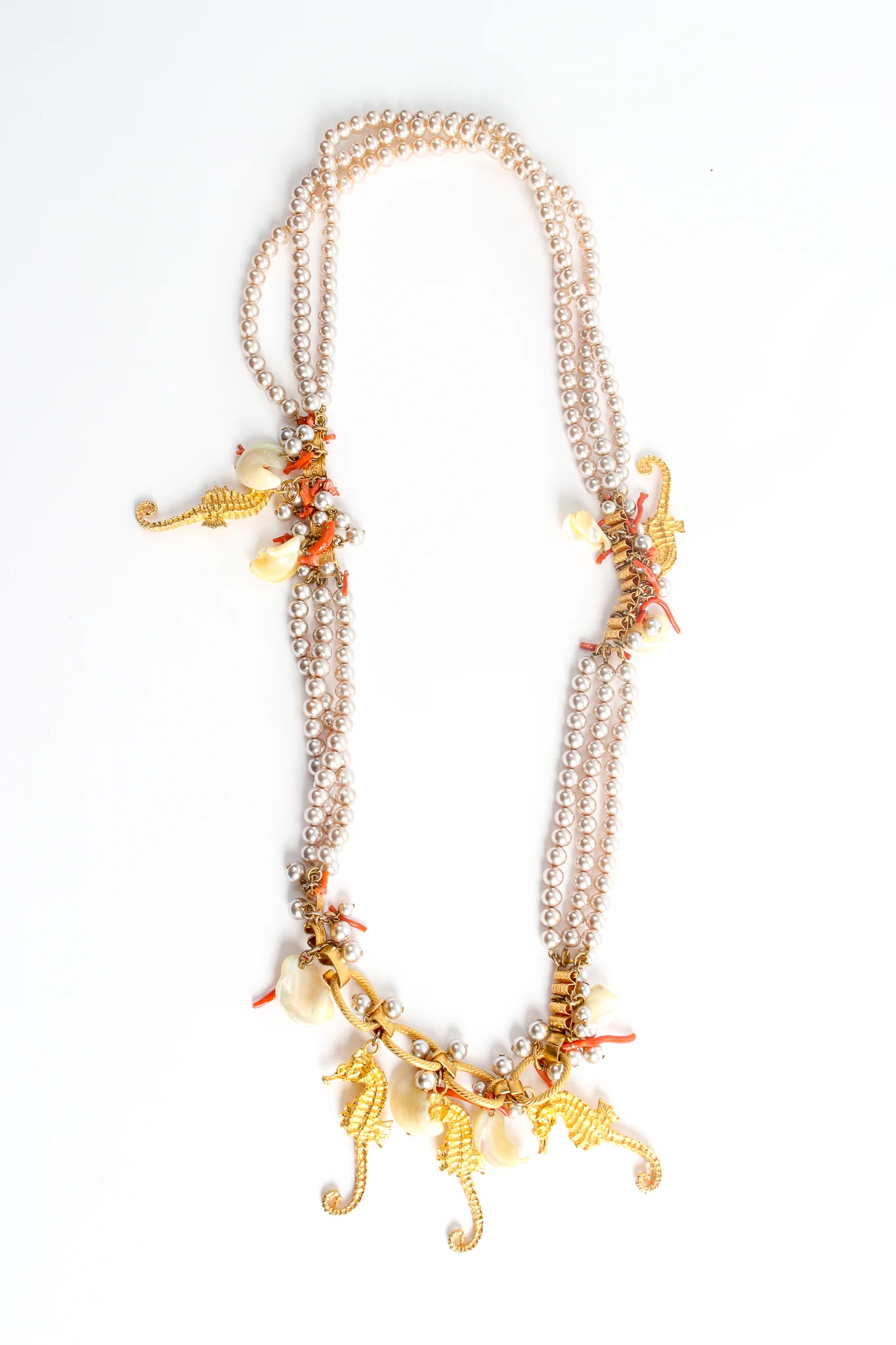 Seashore Pearl Chain Charm Belt - Image 3