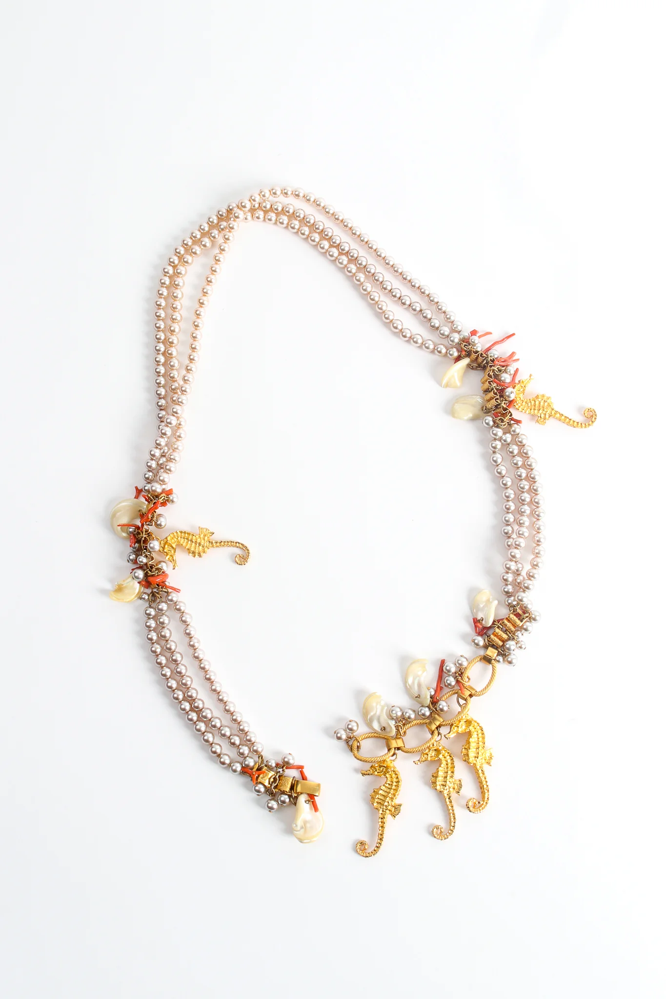 Seashore Pearl Chain Charm Belt - Image 5