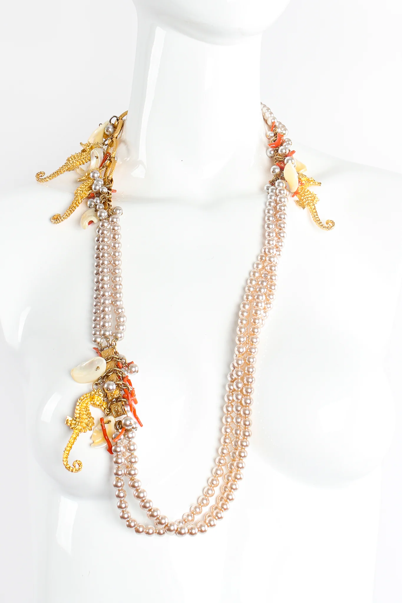 Seashore Pearl Chain Charm Belt - Image 6