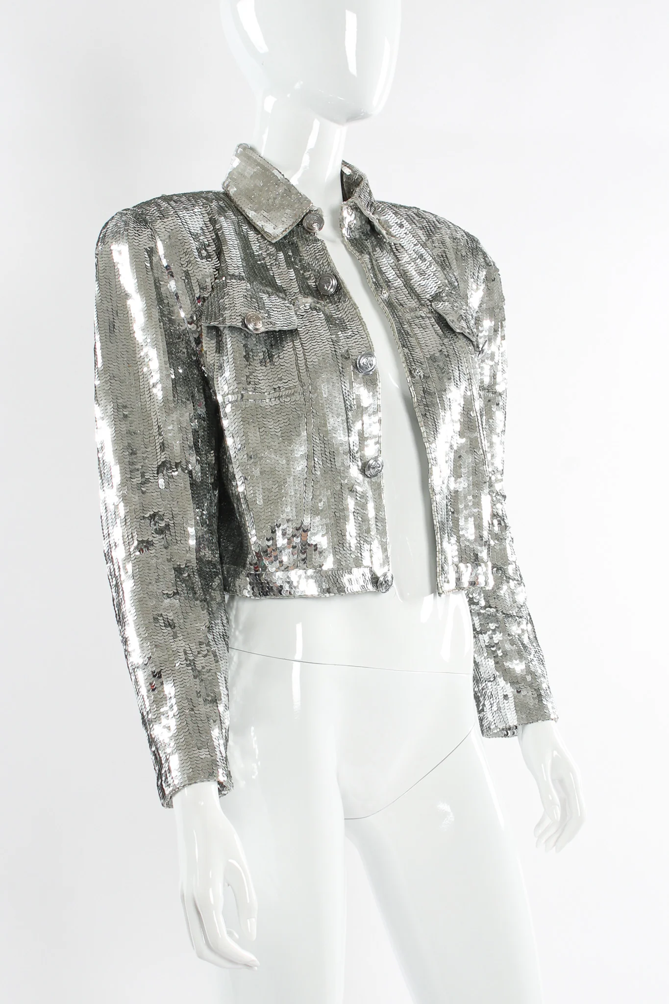 Sequin & Beaded Crop Jacket - Image 2