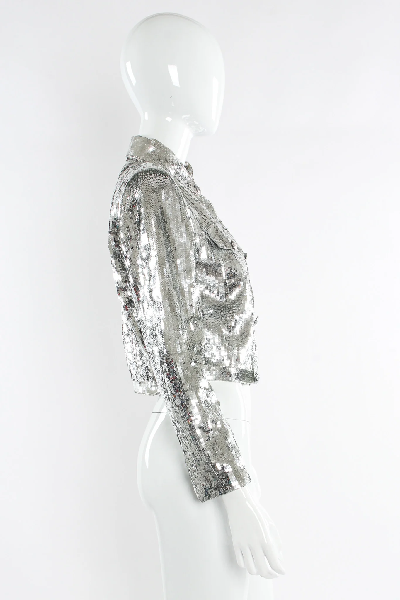 Sequin & Beaded Crop Jacket - Image 4