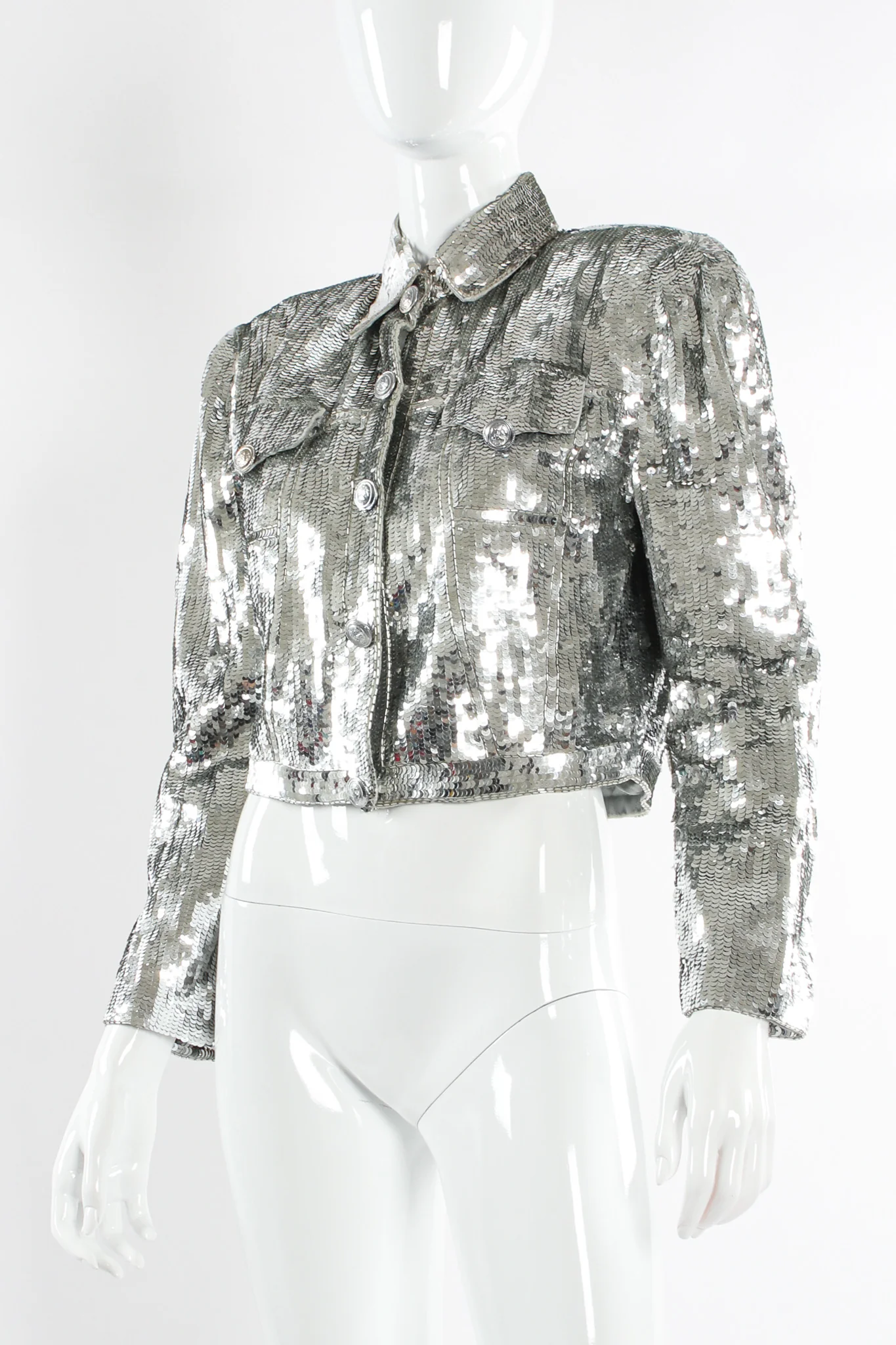 Sequin & Beaded Crop Jacket - Image 5