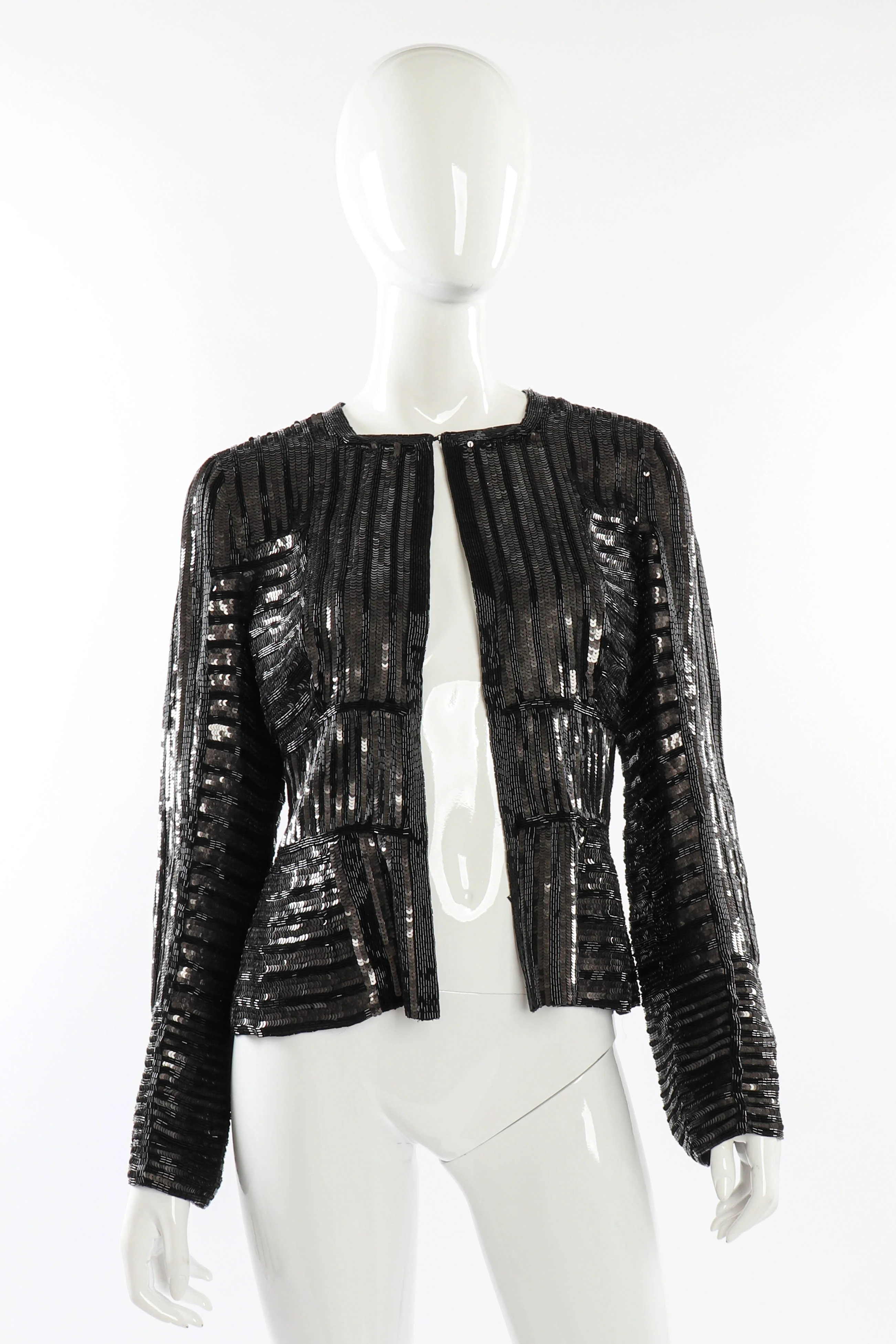 Sequin Beaded Striped Jacket - Image 5