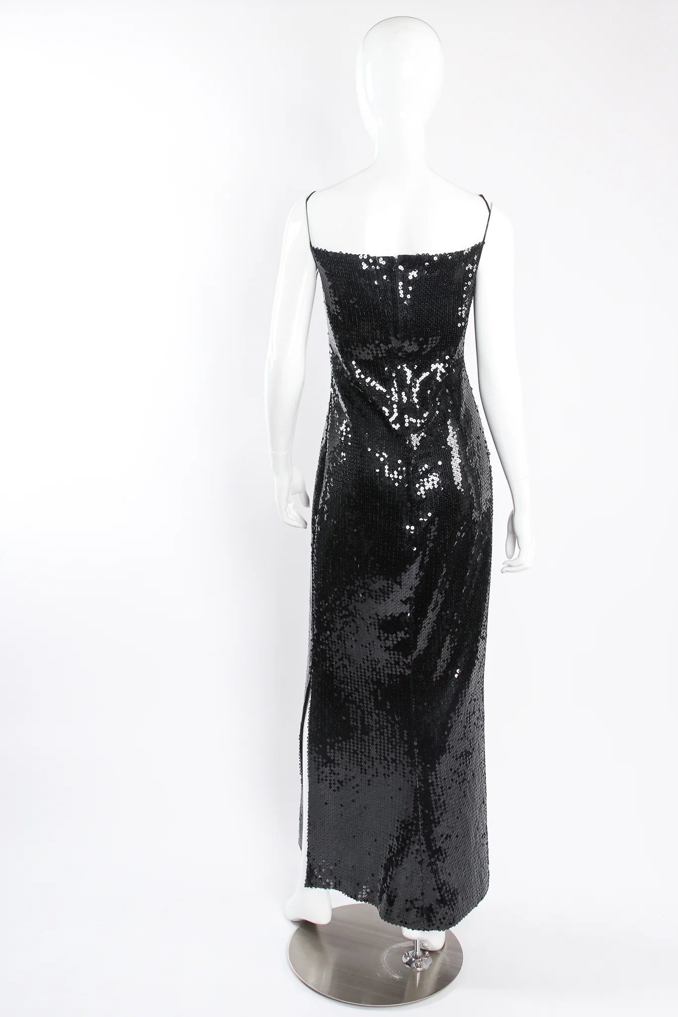 Sequin Black Tie Sheath Gown & Bolero Set - Image 17