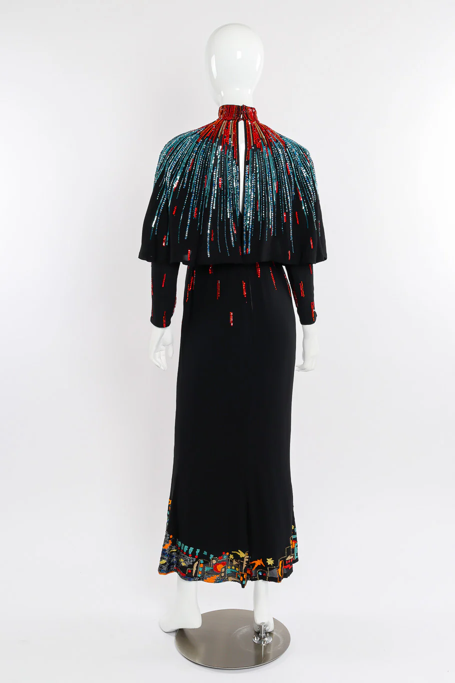 Sequin Dress and Shawl Set - Image 3