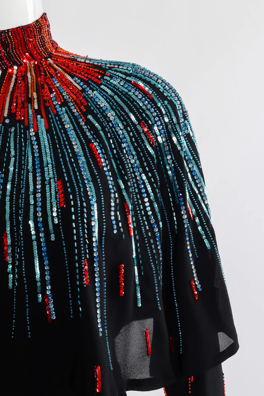 Sequin Dress and Shawl Set - Image 5