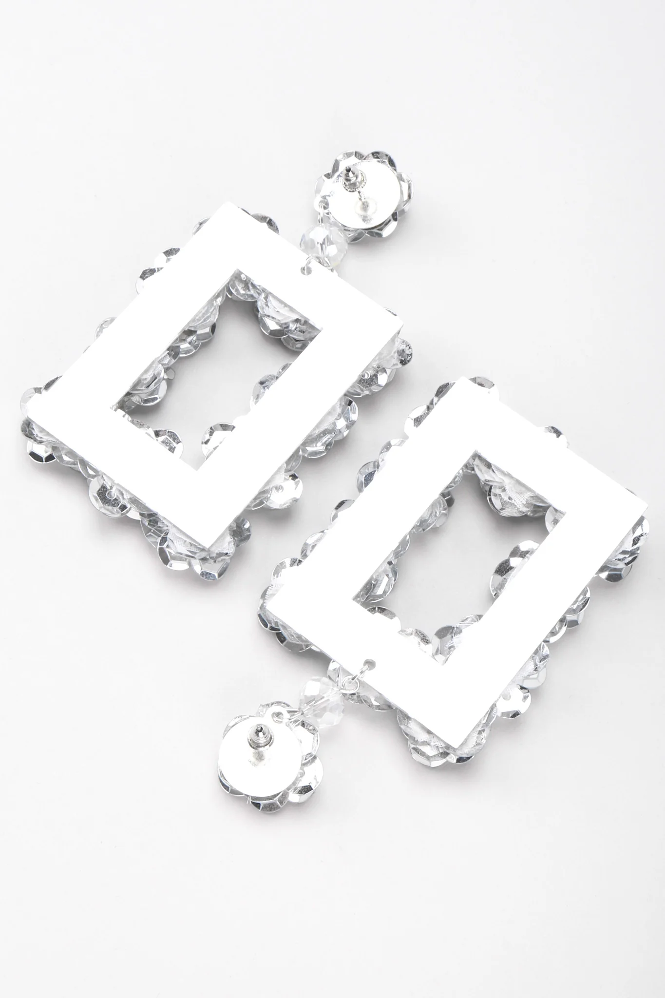 Sequin Flower Frame Earrings - Image 6