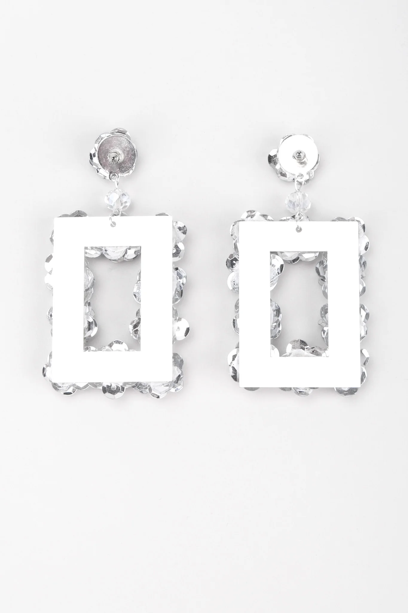 Sequin Flower Frame Earrings - Image 7