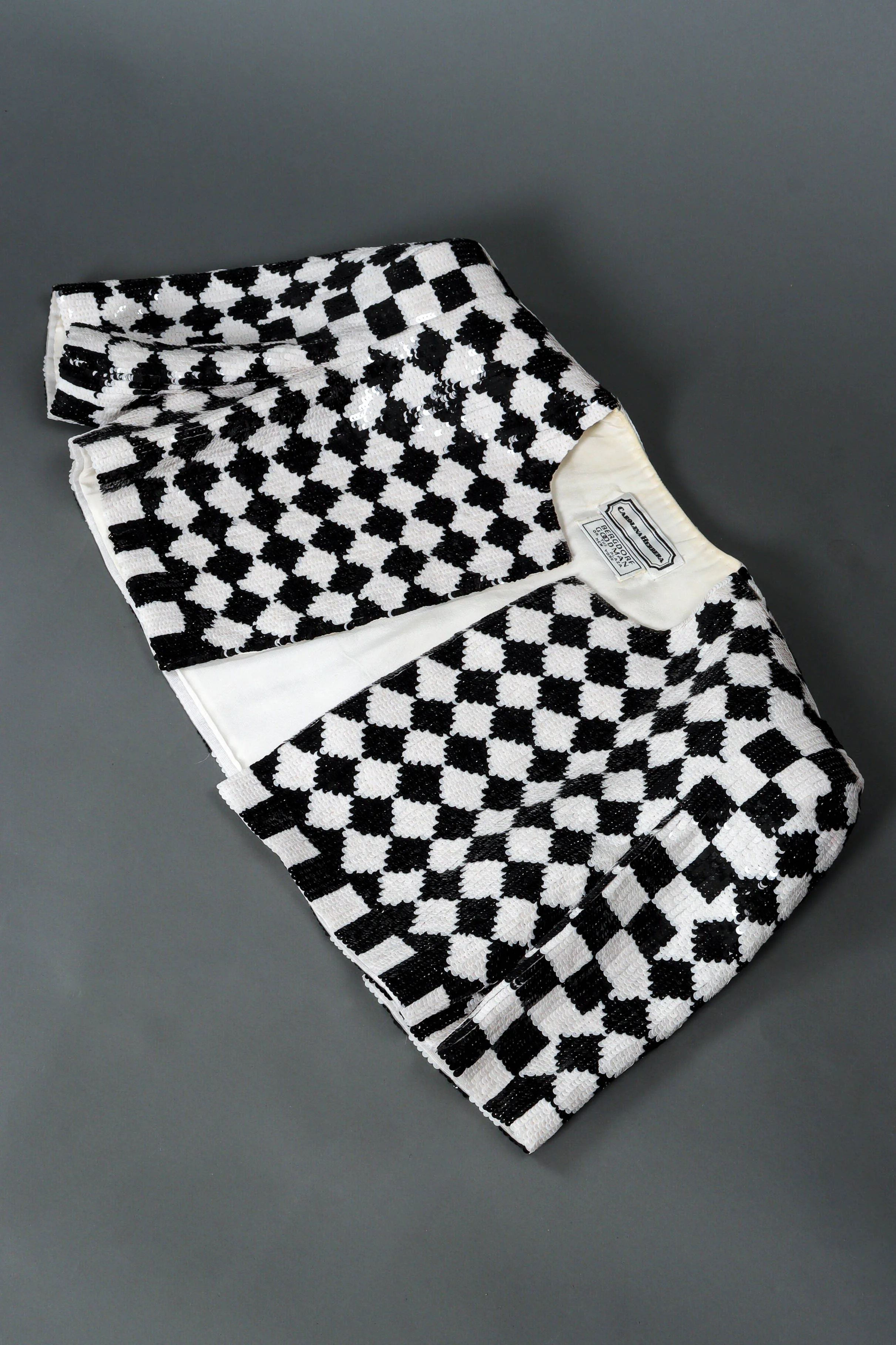 1980s Sequin Checker Print Bolero - Image 5