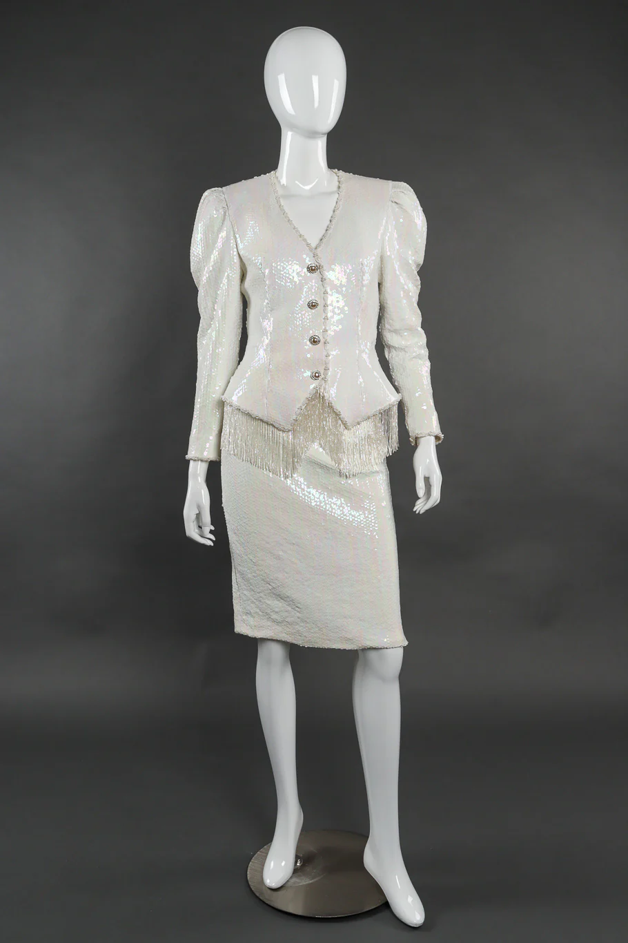 Sequin Jacket and Skirt Set