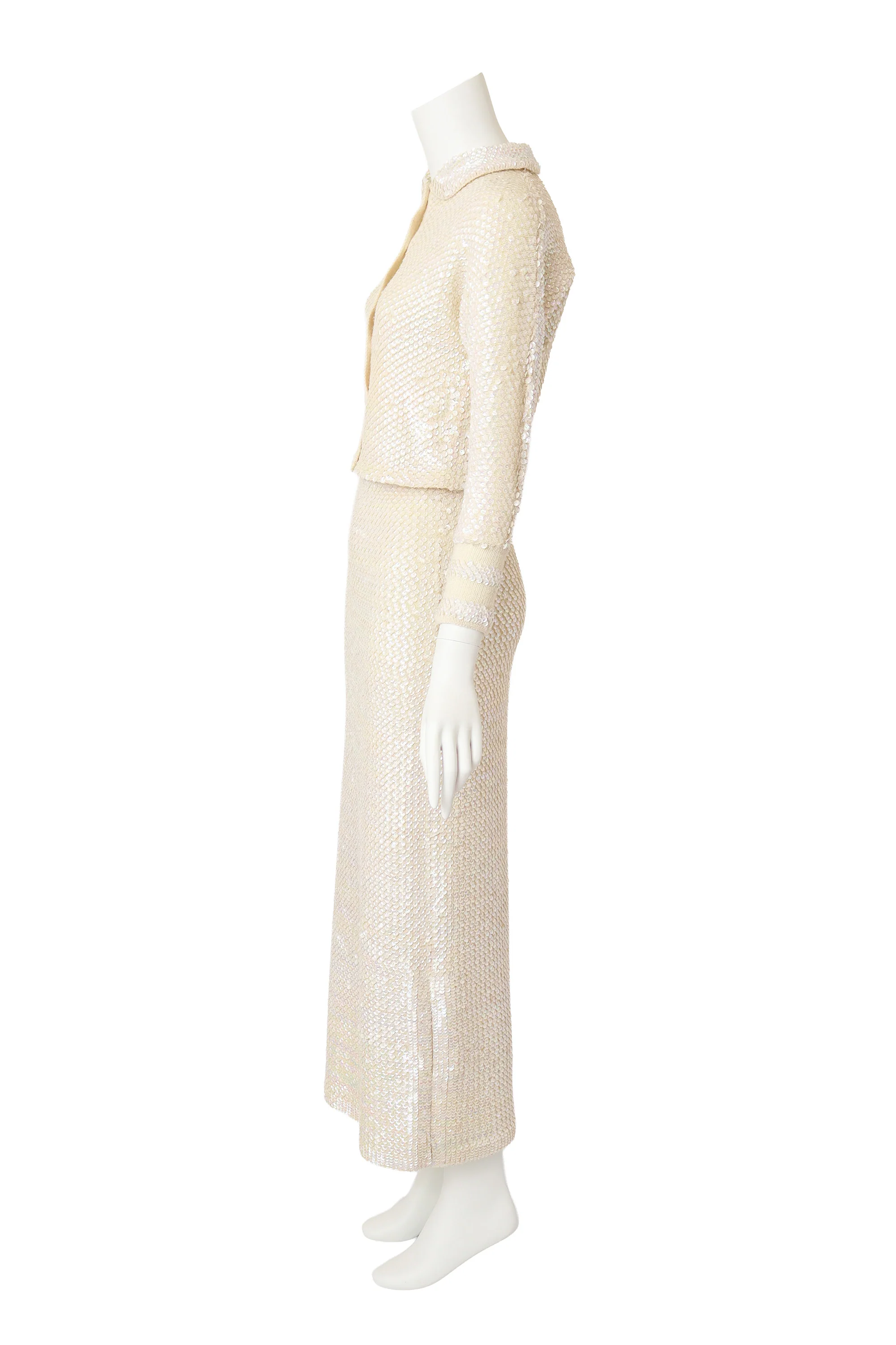 Sequin Knit Jacket & Skirt Set - Image 2