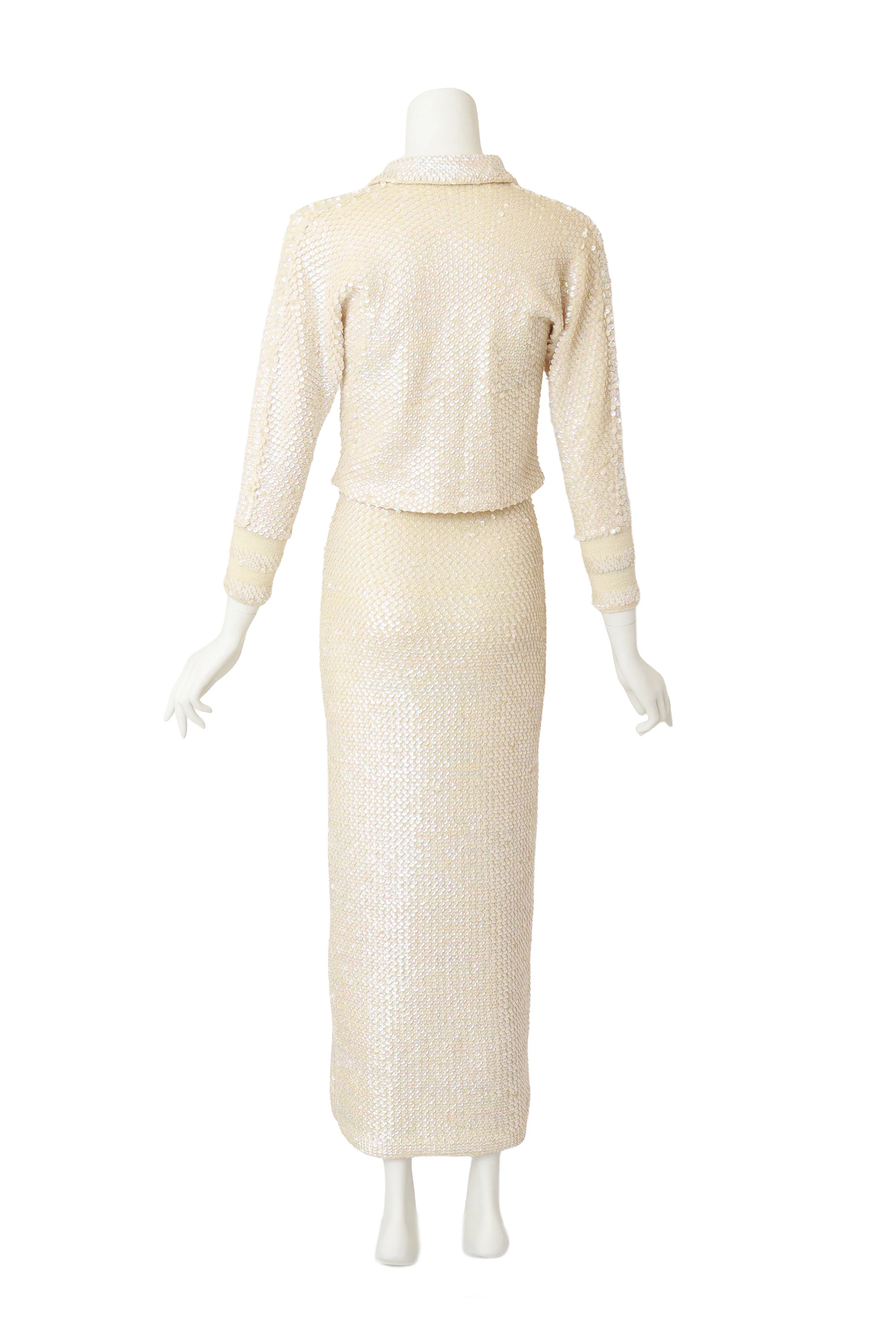 Sequin Knit Jacket & Skirt Set - Image 3