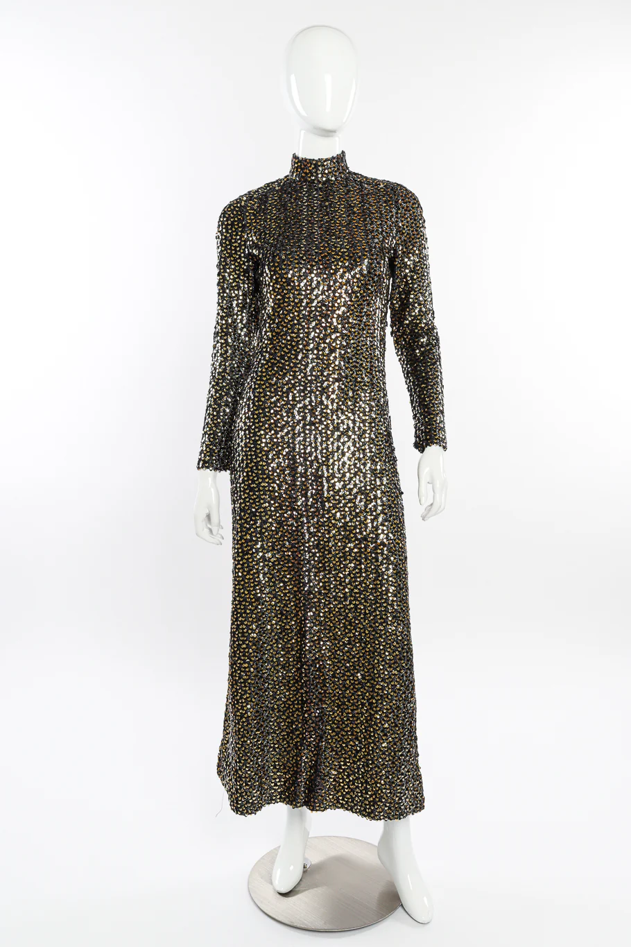 Sequin Lamé Column Dress
