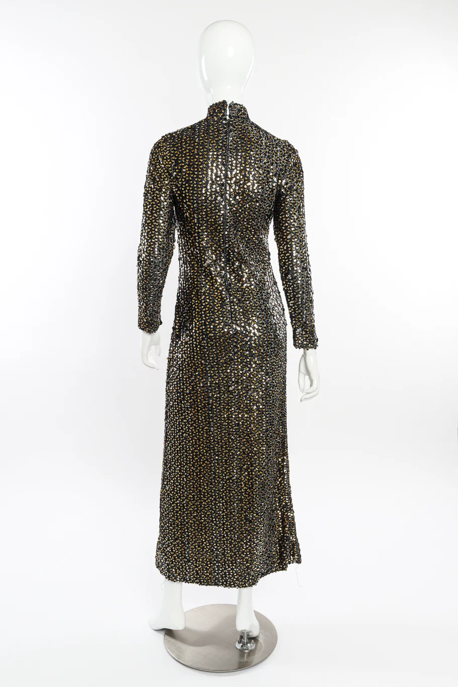 Sequin Lamé Column Dress - Image 3