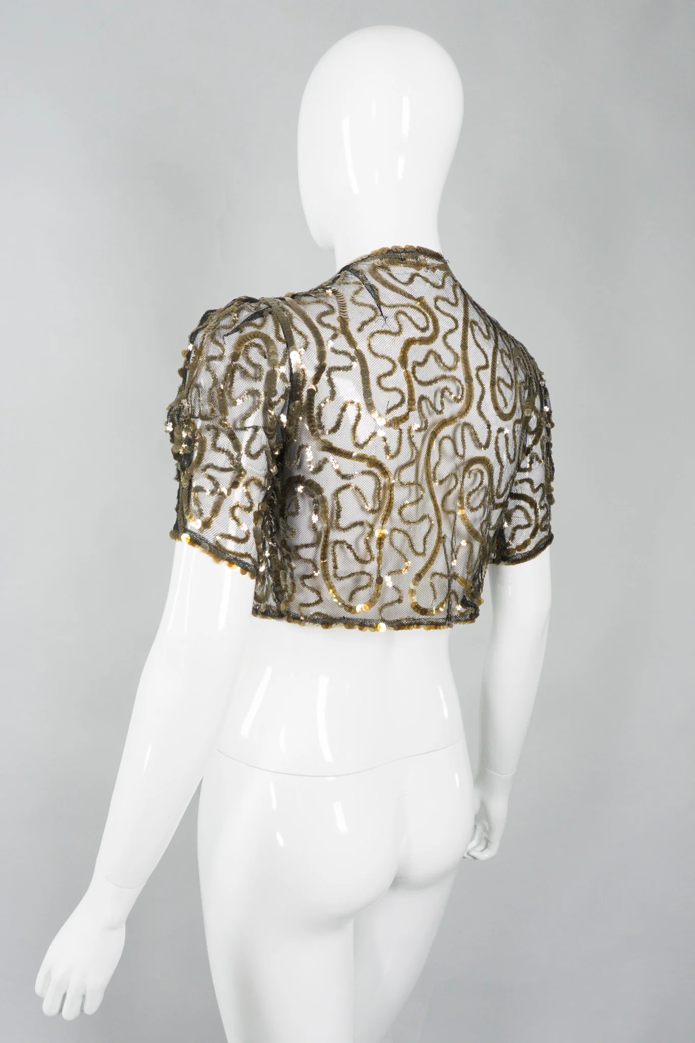 Sequin Mesh Bolero Jacket - Image 5
