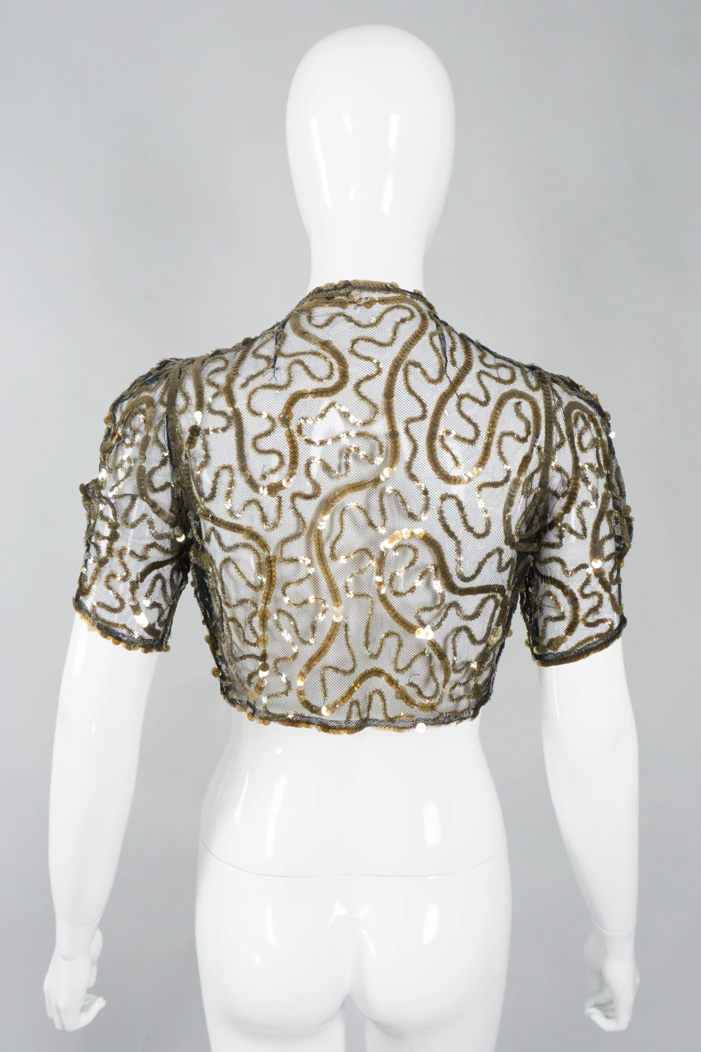Sequin Mesh Bolero Jacket - Image 6