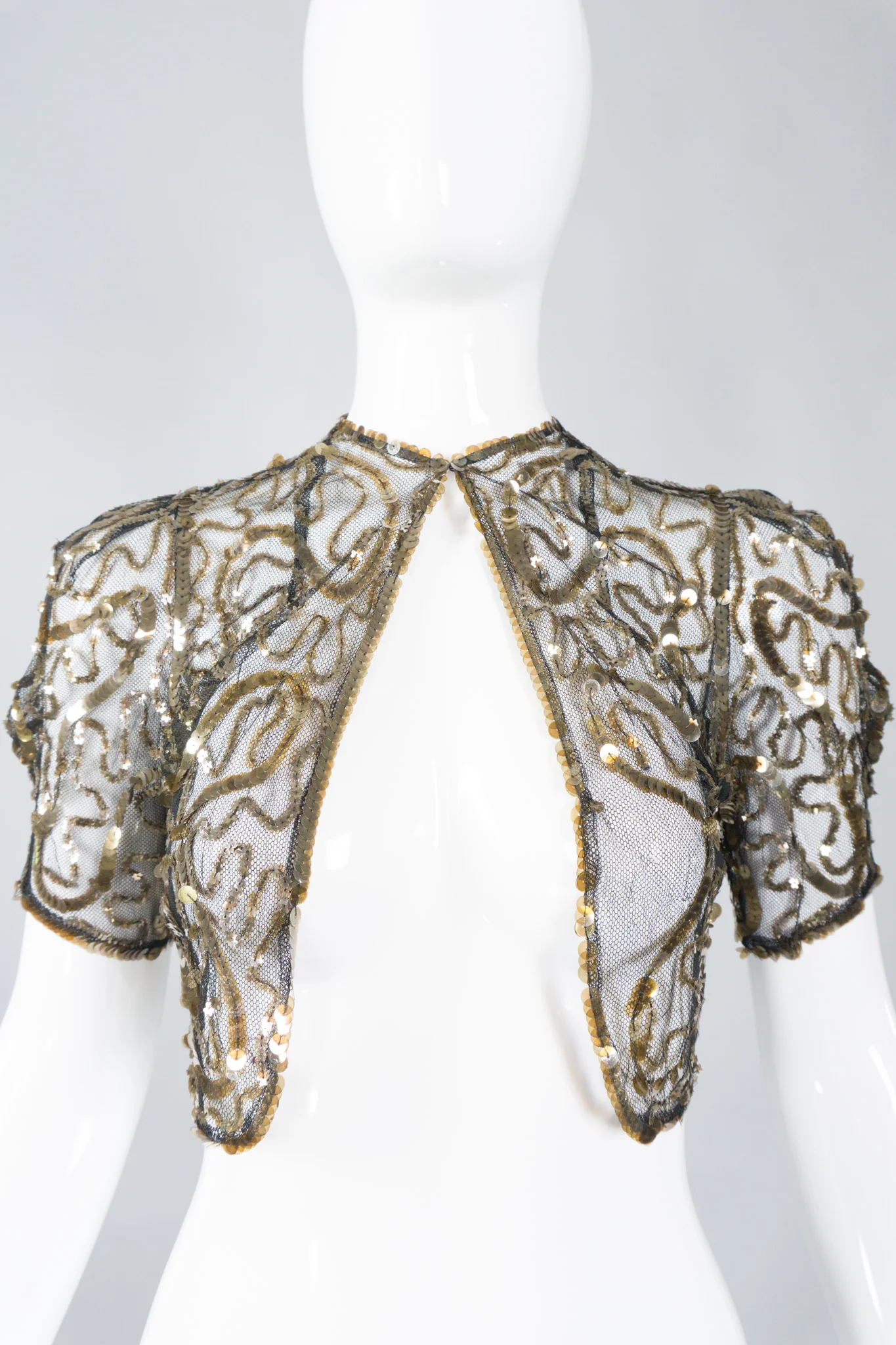 Sequin Mesh Bolero Jacket - Image 7