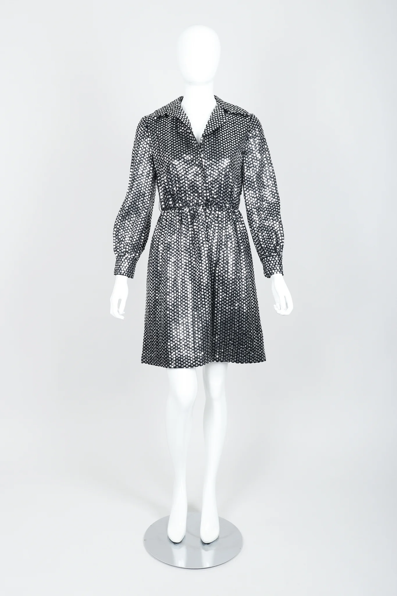 Sequin Mirror Shirtwaist Dress - Image 2