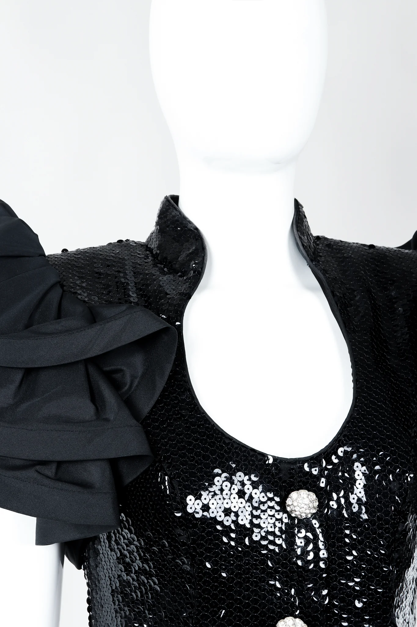 Sequin Ruffle Shoulder Dress - Image 2