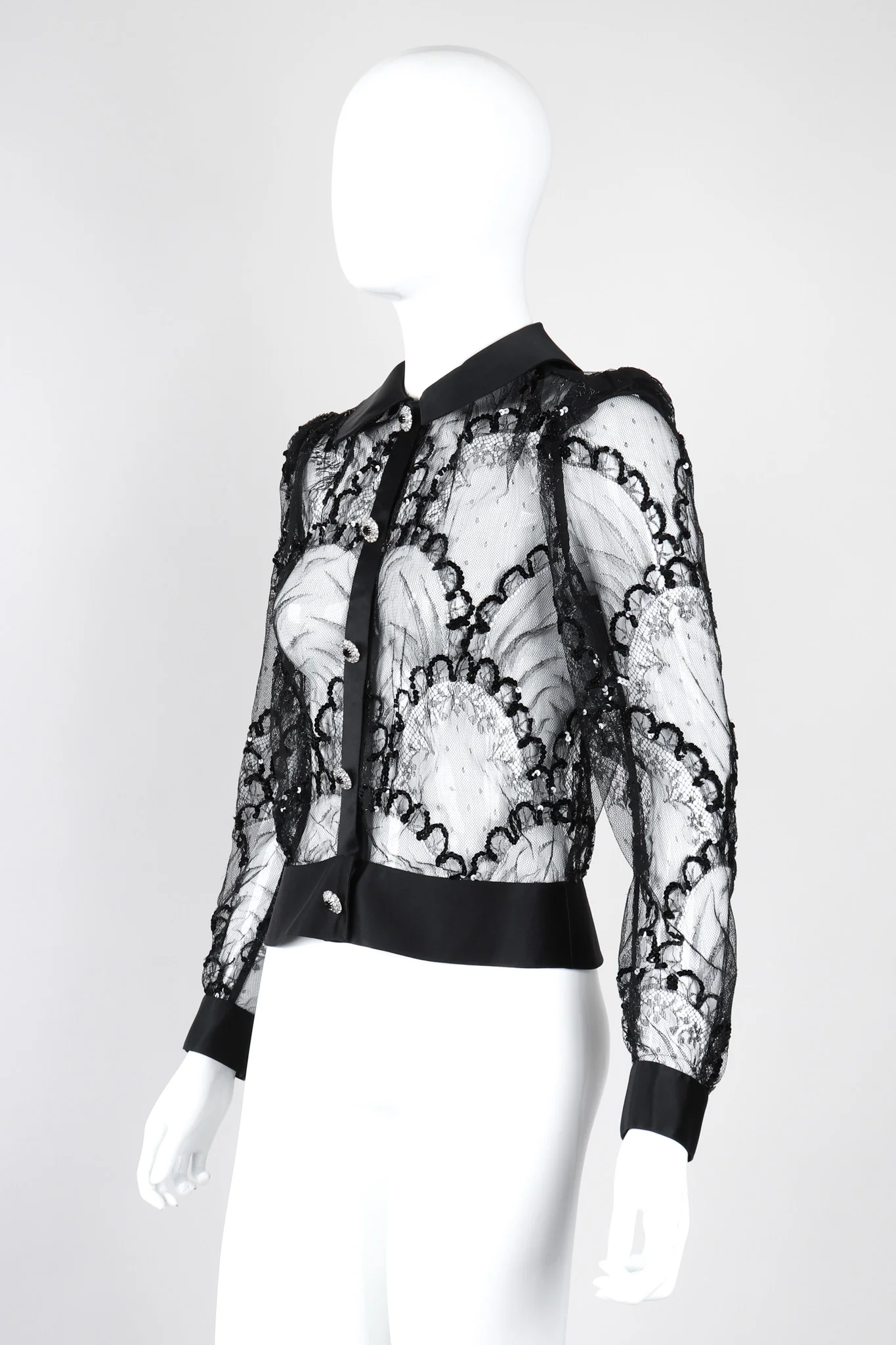 Sequin Mesh Lace Top - Image 3