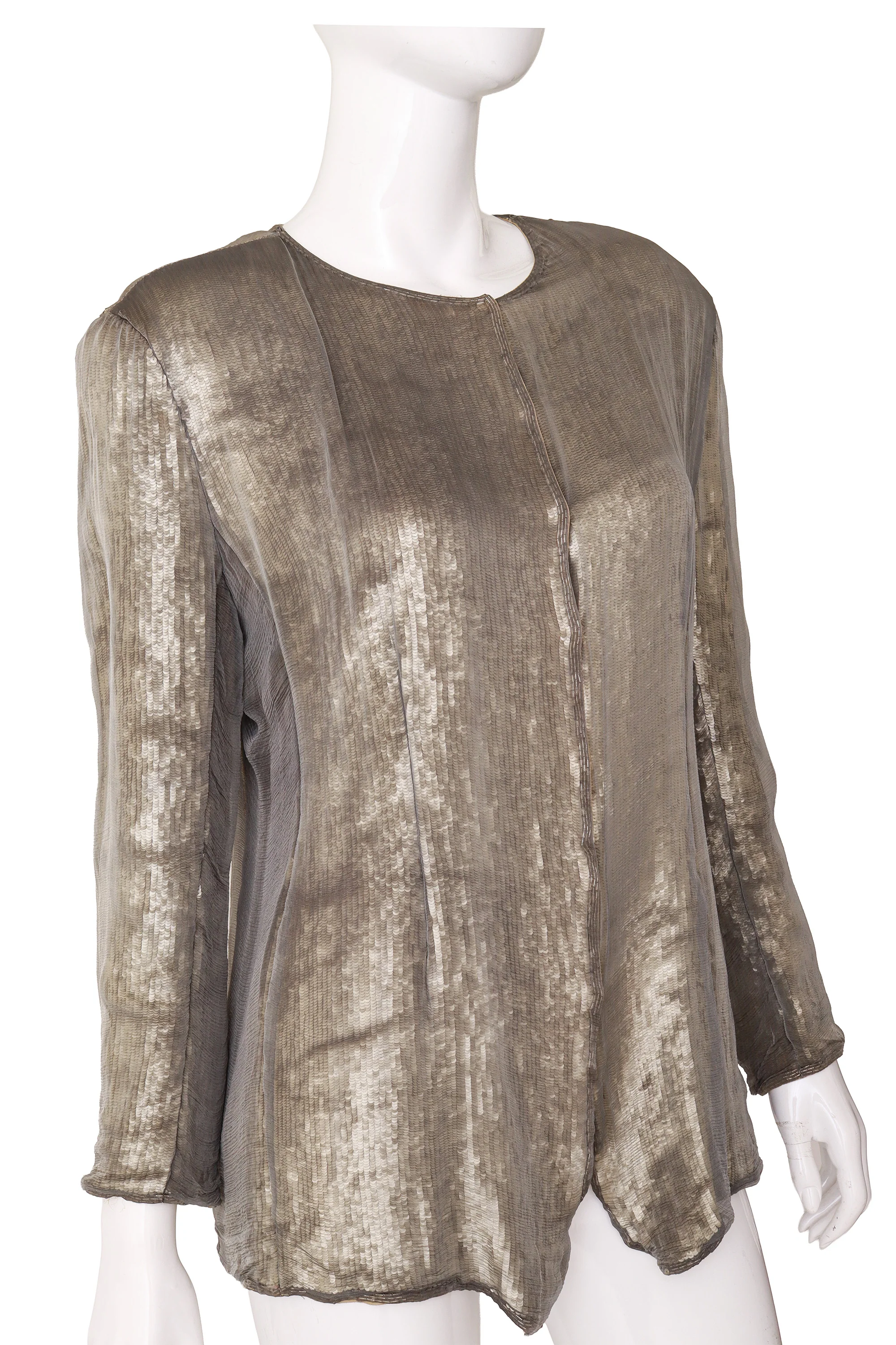 Sequin Silk Overlay Jacket - Image 5