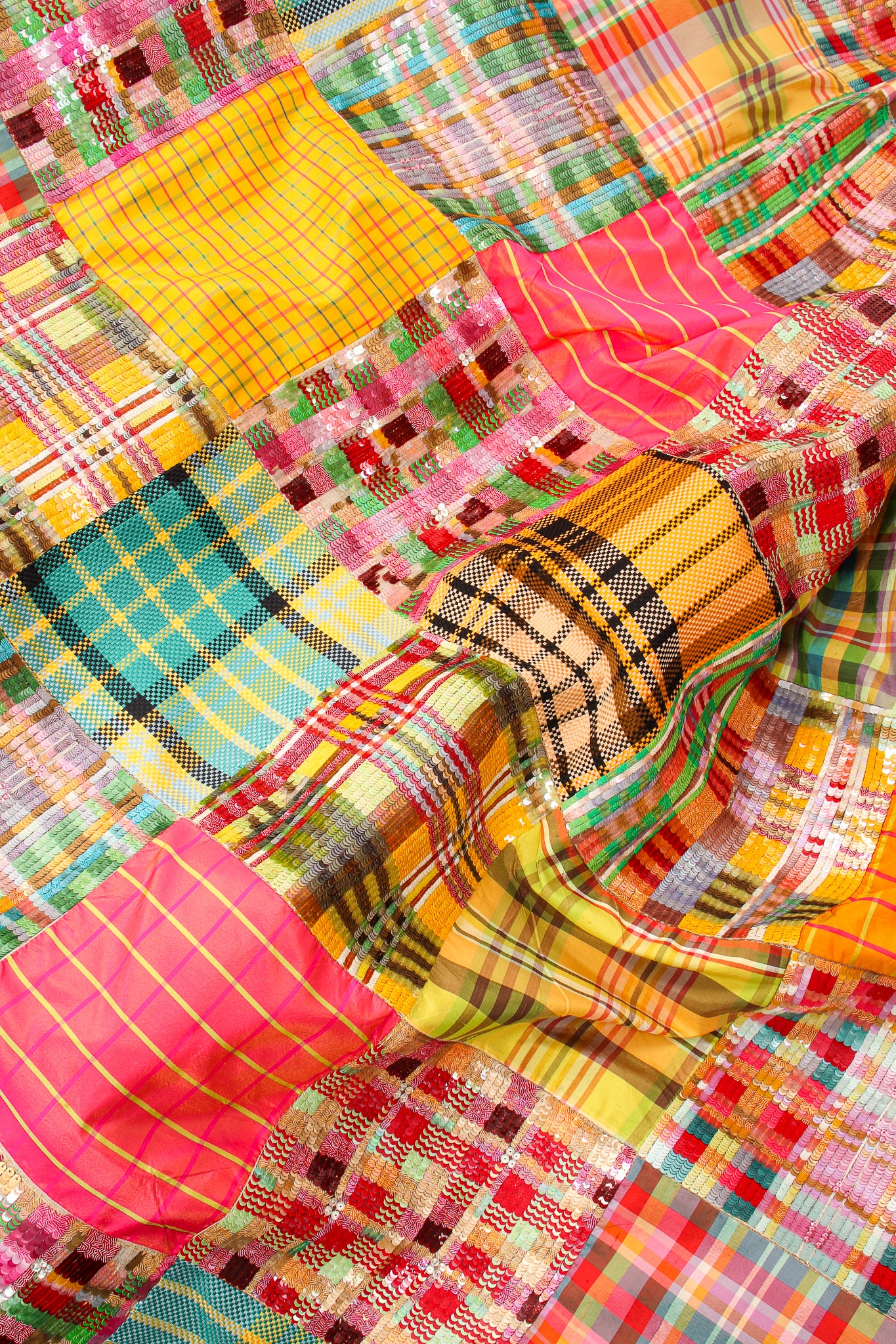 Sequin Silk Patchwork Ball Skirt - Image 10