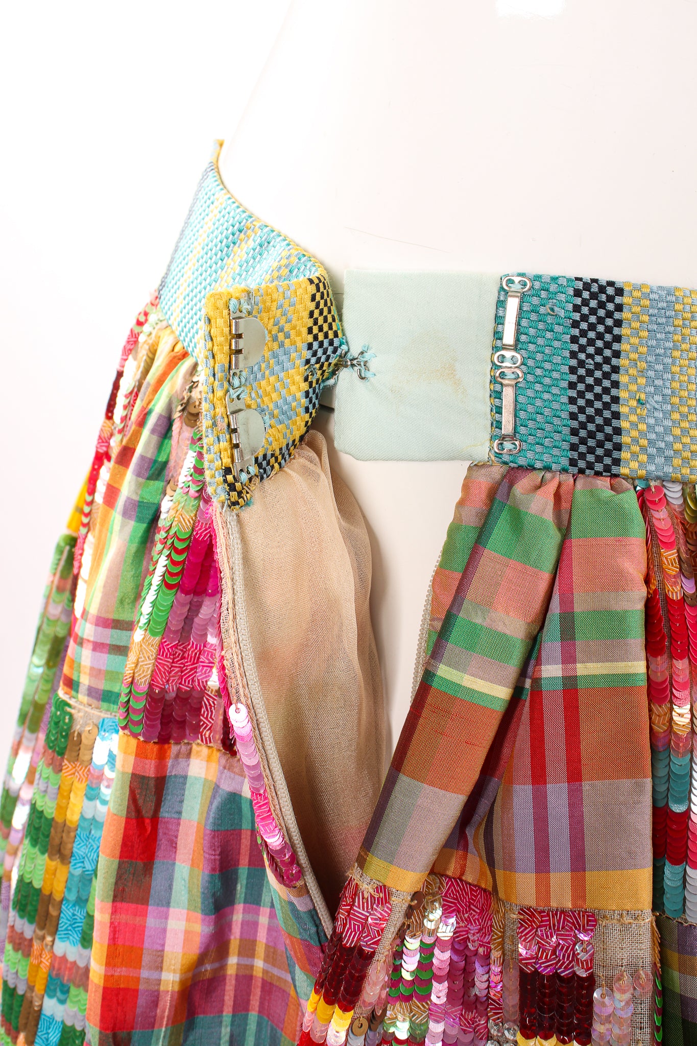 Sequin Silk Patchwork Ball Skirt - Image 9