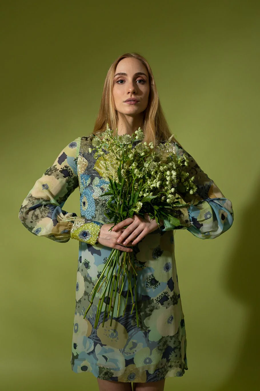 Sequin Silk Shift Dress - Image 2