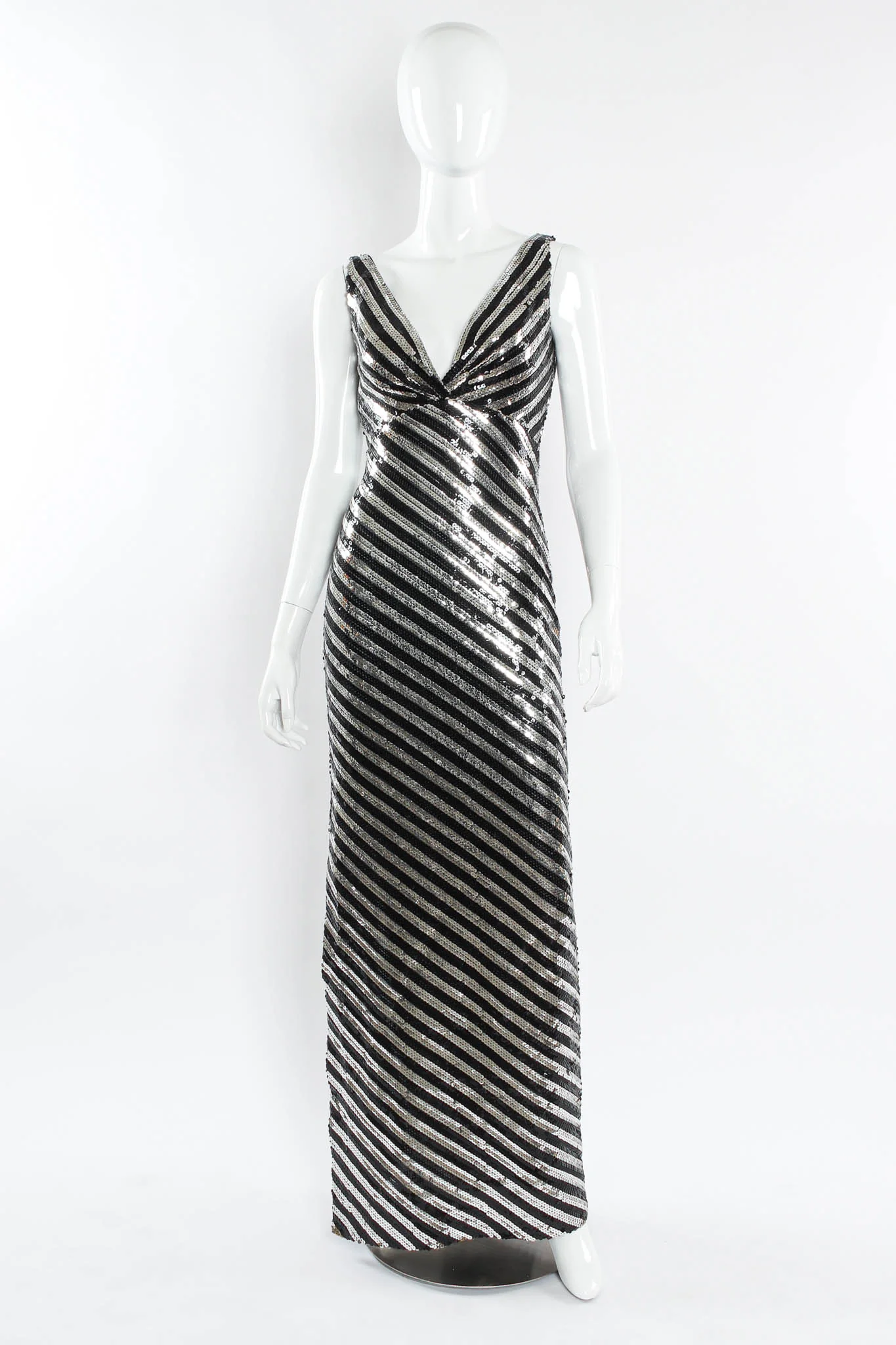 Sequin Stripe Bodycon Dress