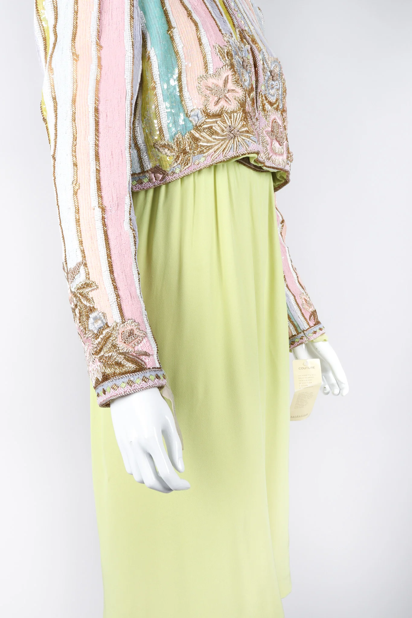 Sequin Stripe Dress & Jacket Set - Image 12