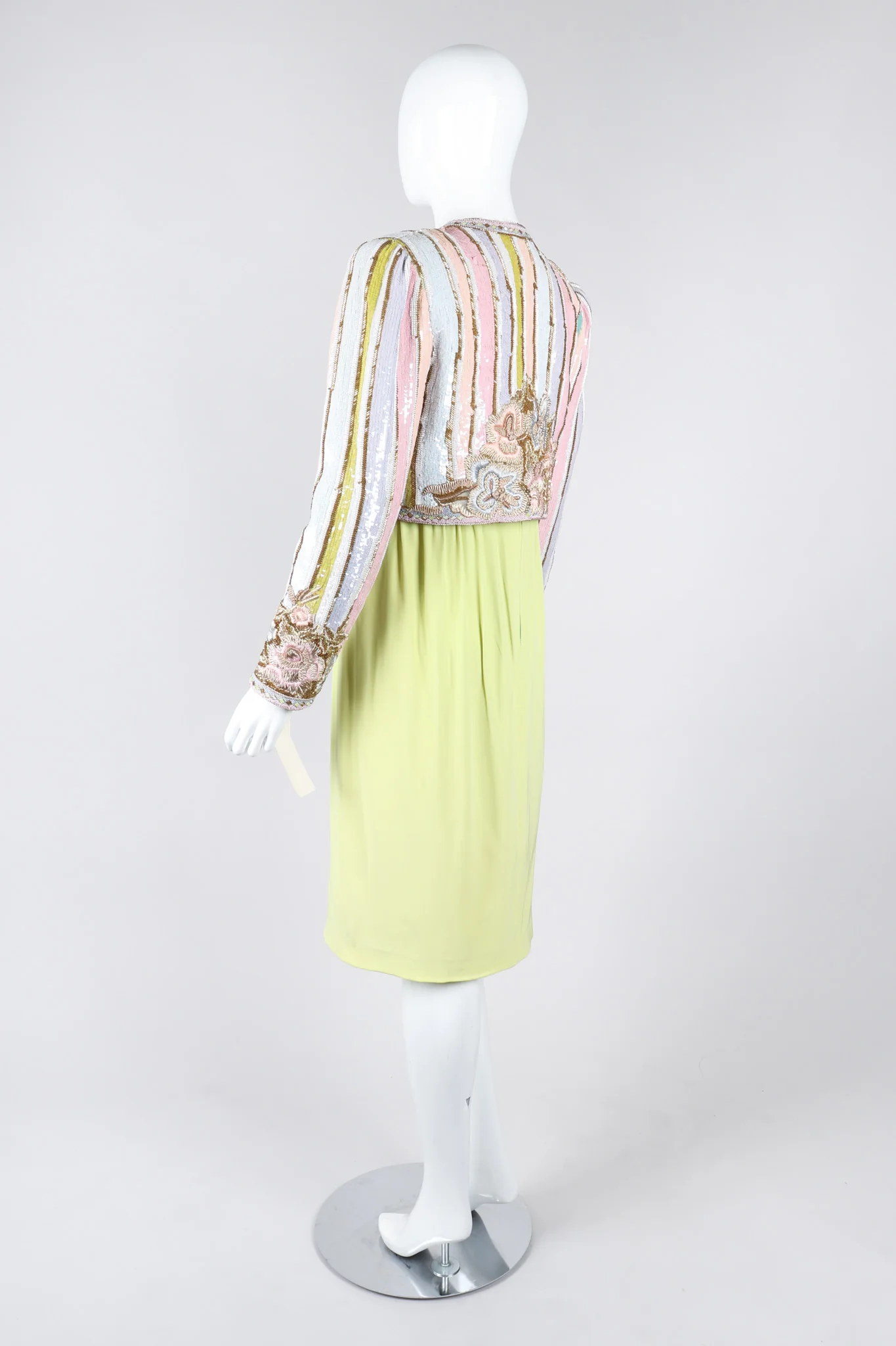 Sequin Stripe Dress & Jacket Set - Image 5