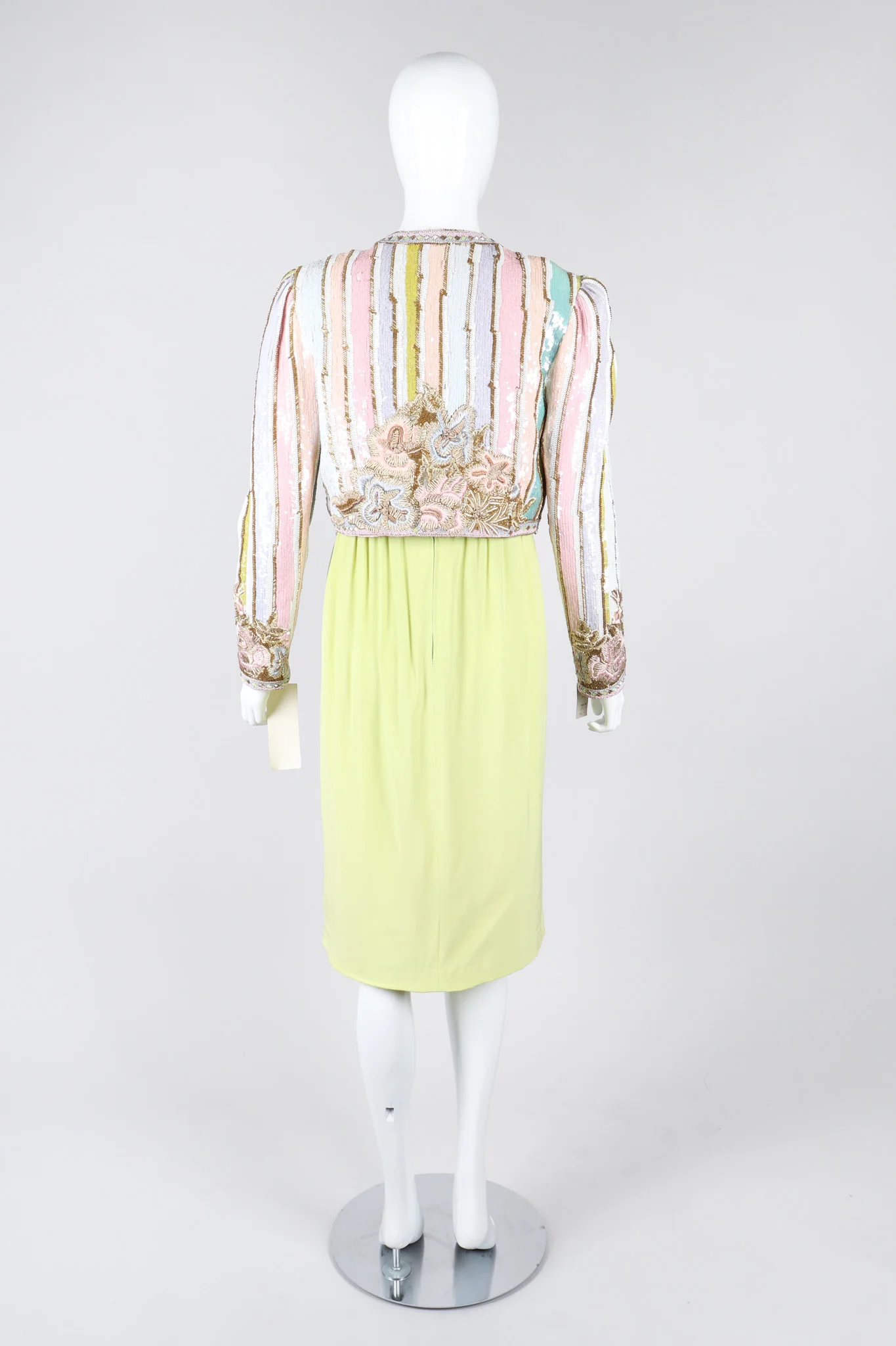 Sequin Stripe Dress & Jacket Set - Image 6