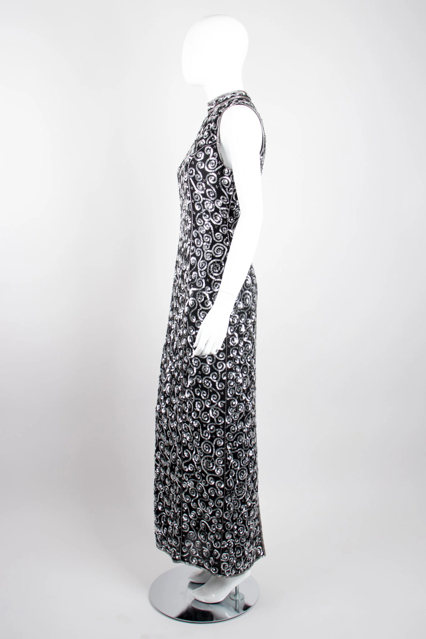Sequin Swirl Column Dress - Image 4