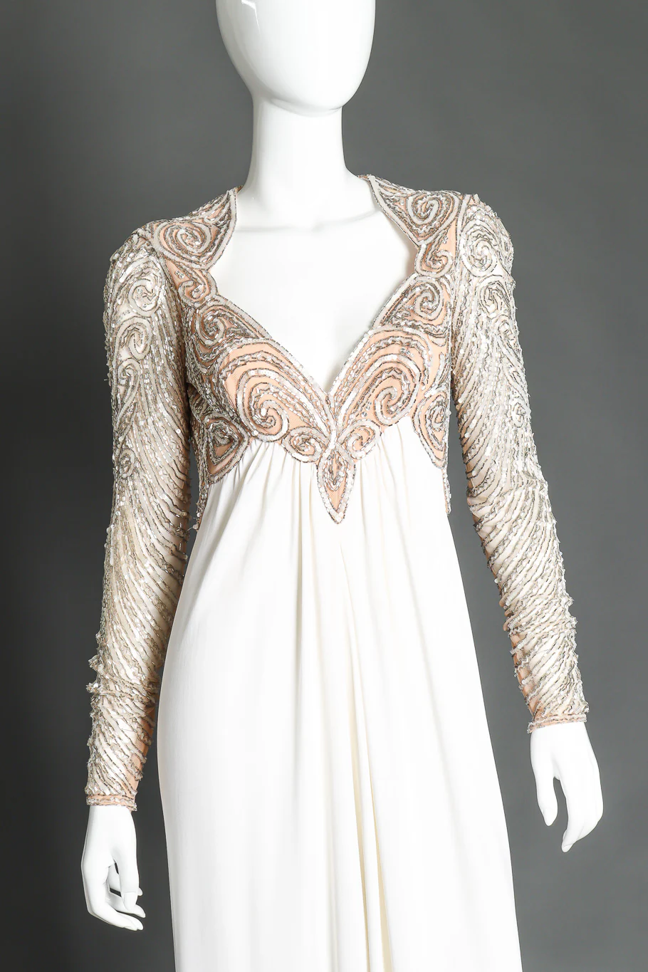 Sequin Swirl Empire Gown - Image 4