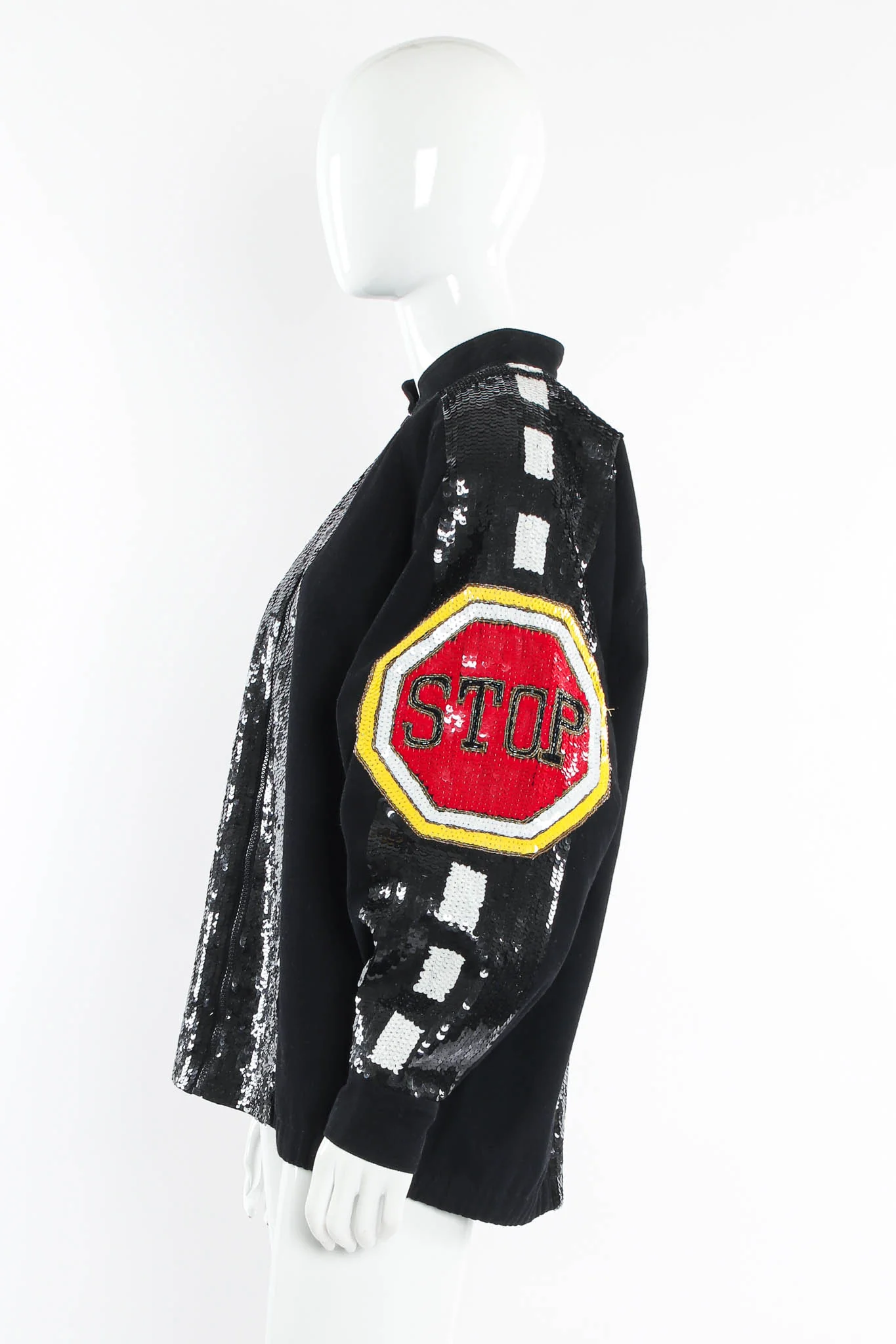 Sequin Traffic Sign Jacket - Image 3
